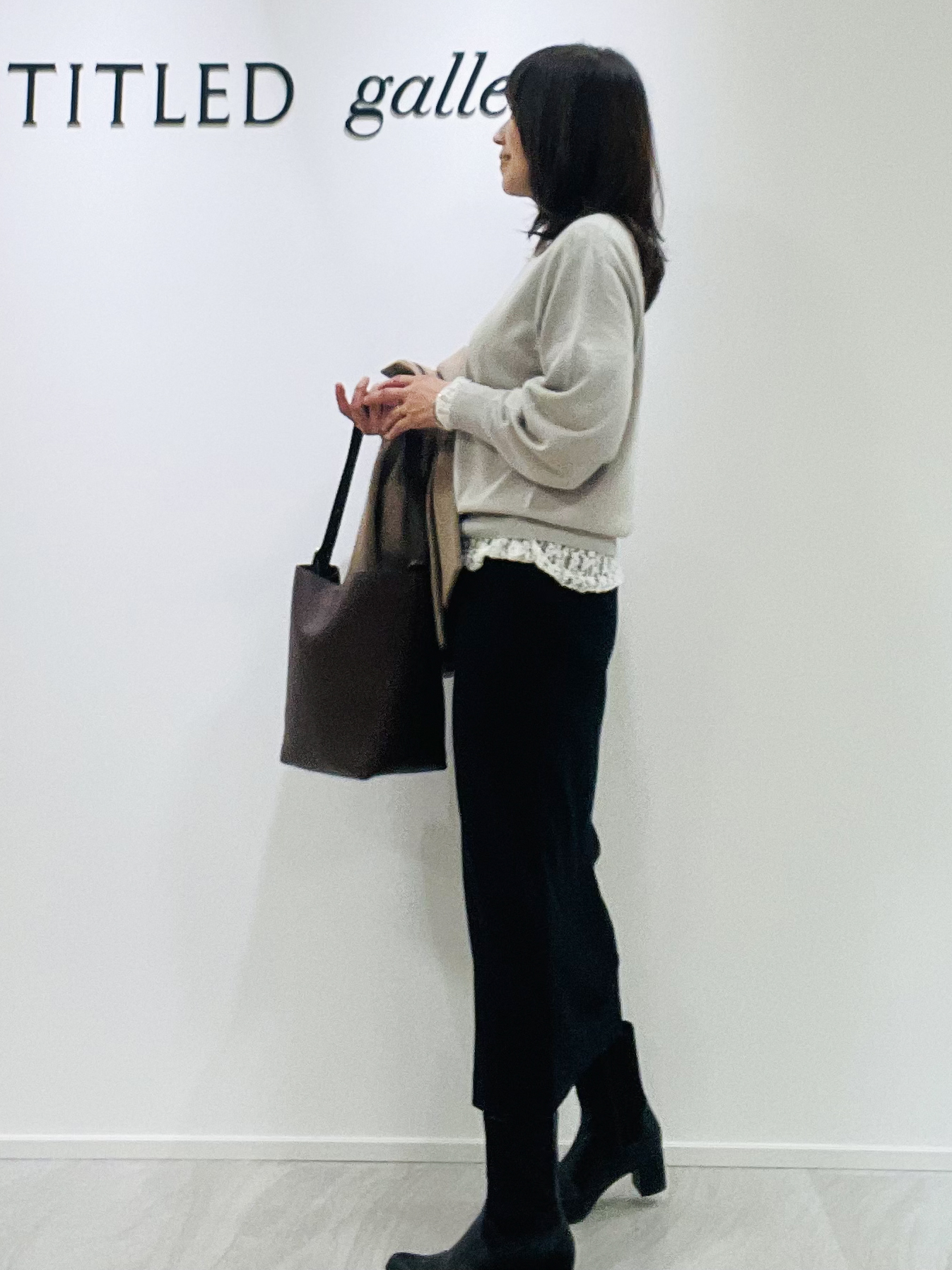 めいさんの「UNTITLED｜【店頭人気！/8色展開】ボリュームスリーブニットプルオーバー」を使ったコーディネート