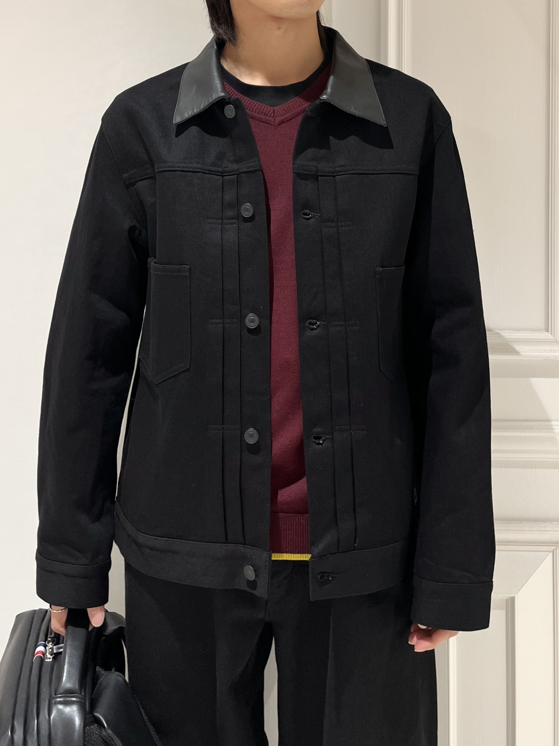 Watanabeさんの「DRESSTERIOR｜【セットアップ可】CONEデニム レザーカラーブラックGジャン」を使ったコーディネート