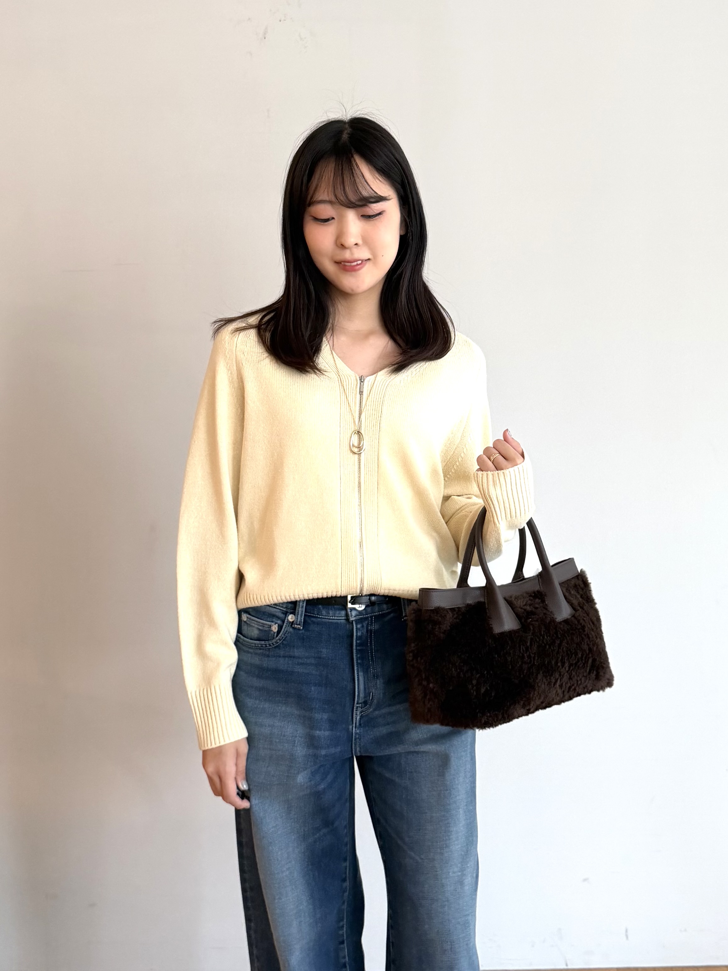 ririkaさんの「UNTITLED｜裏起毛 MAKE&times;DENIM WIDE」を使ったコーディネート