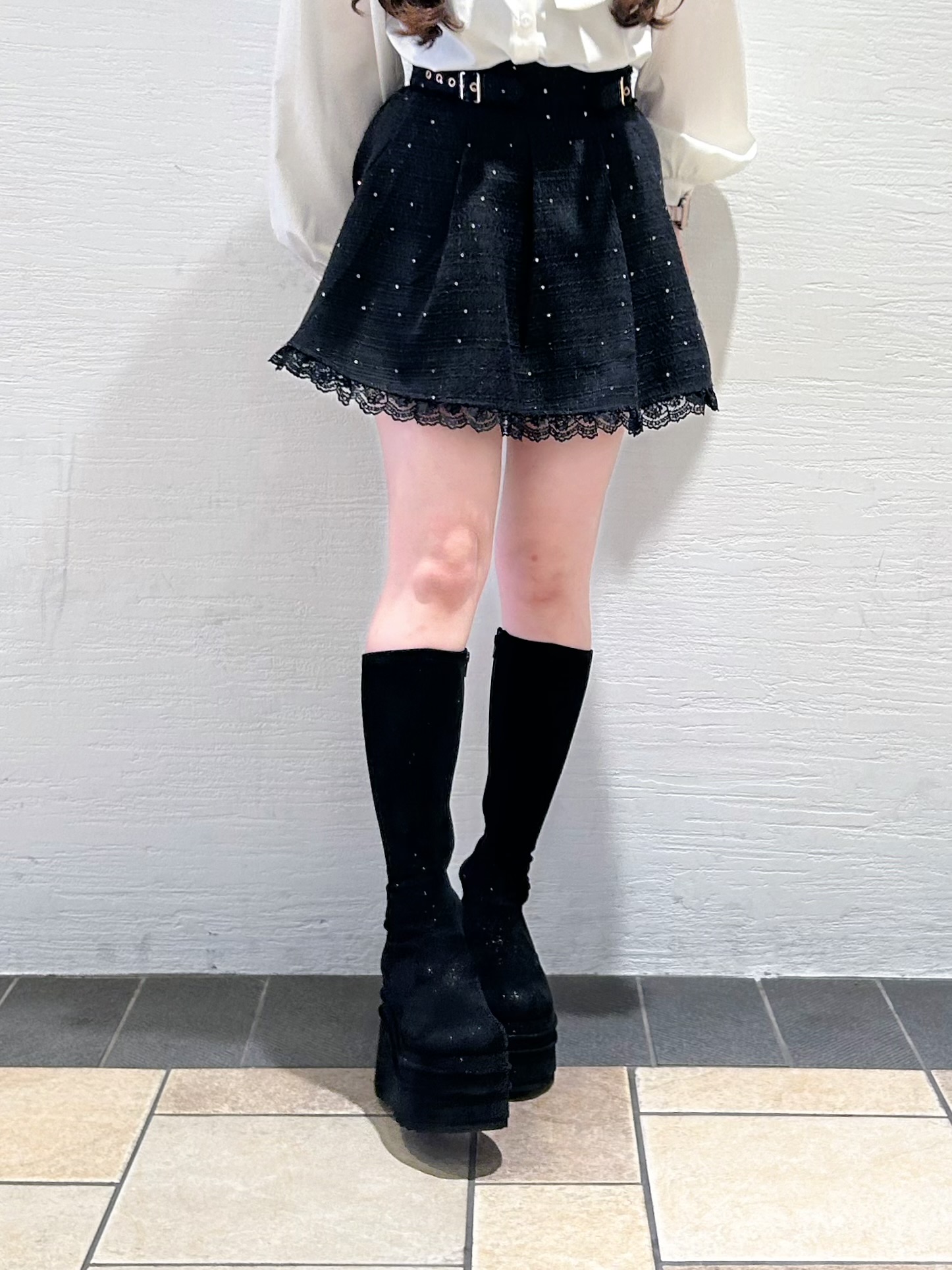 ゆうりさんの「ESPERANZA｜超厚底ストレッチロングブーツ」を使ったコーディネート