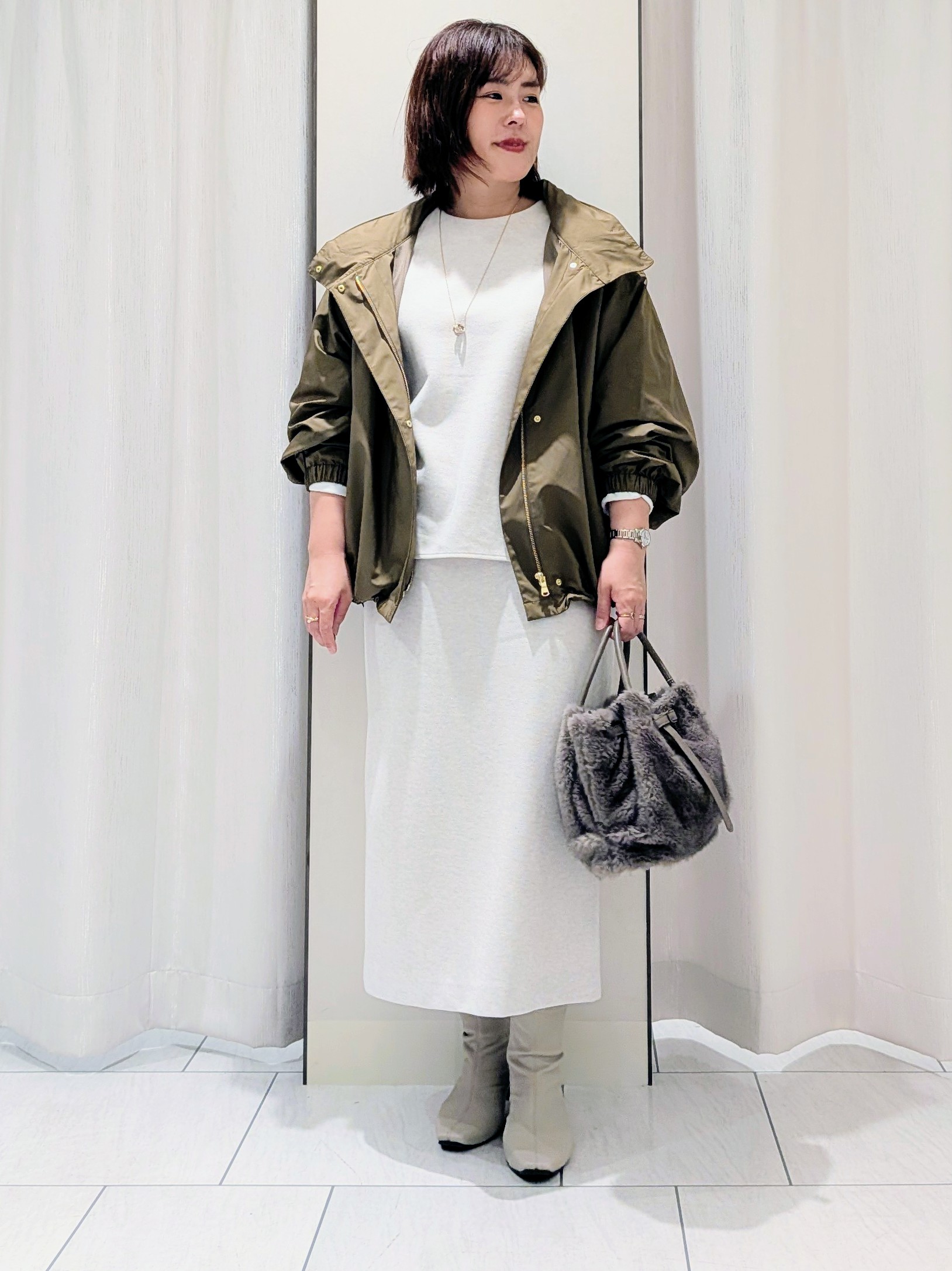 Onumaさんの「UNTITLED｜【セットアップ可/スウェットライク】袖口シャツドッキングプルオーバー」を使ったコーディネート