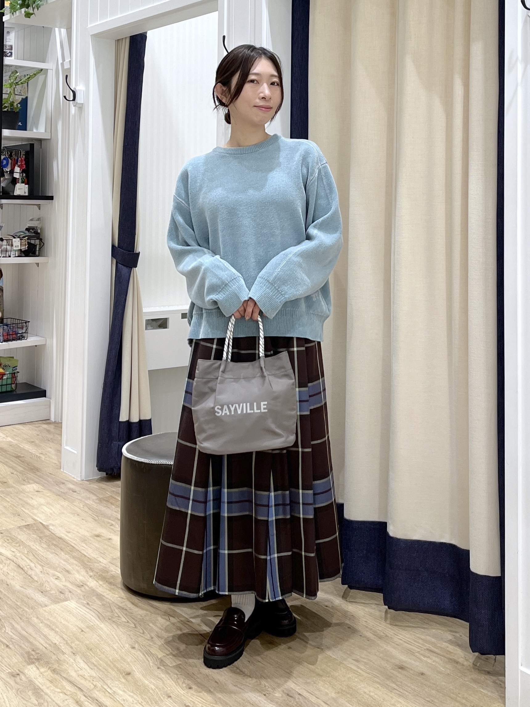 canaさんの「Dessin｜【洗える】ラインリブ ミニモールニット プルオーバー」を使ったコーディネート