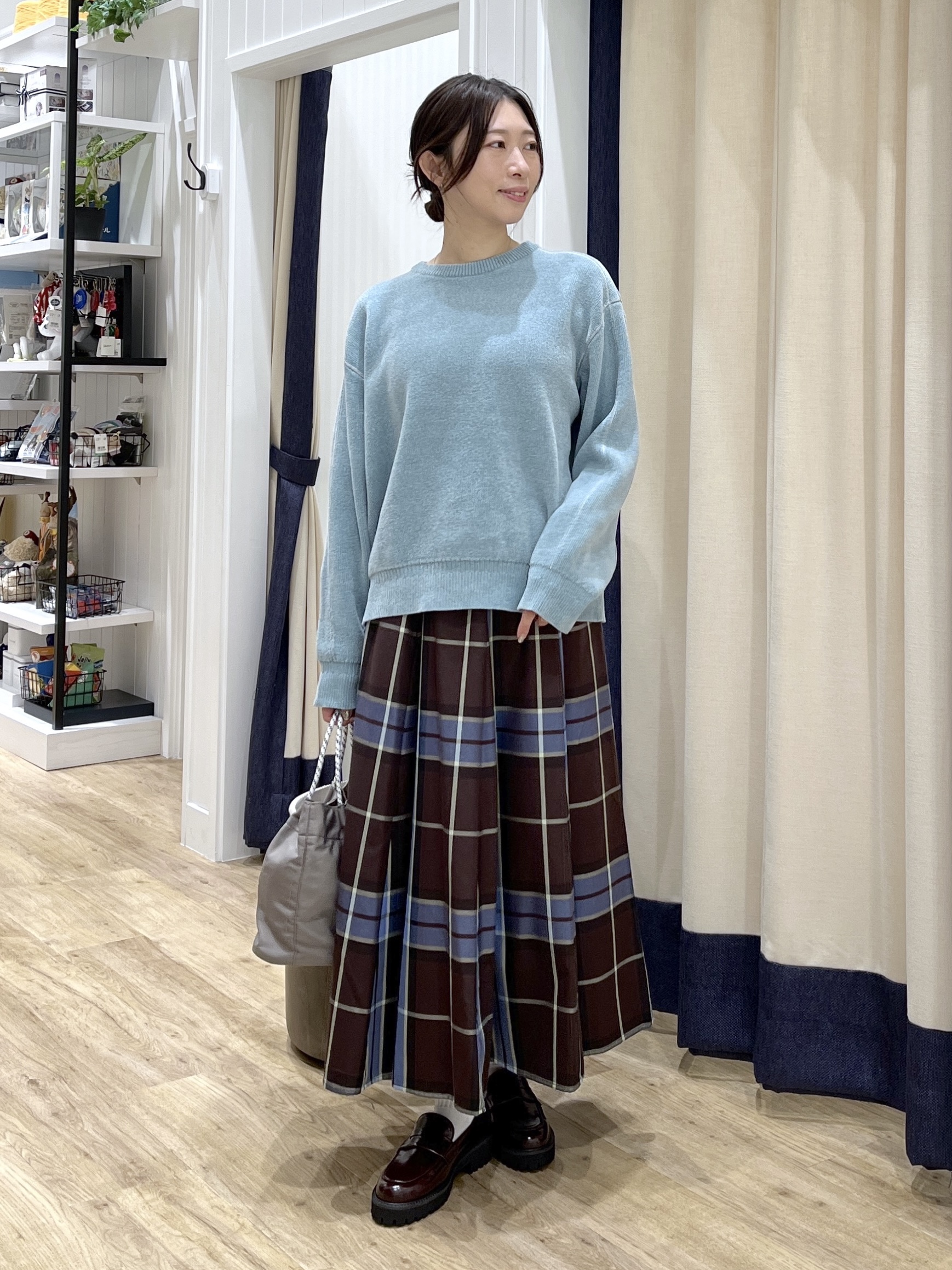 canaさんの「Dessin｜【洗える】ラインリブ ミニモールニット プルオーバー」を使ったコーディネート