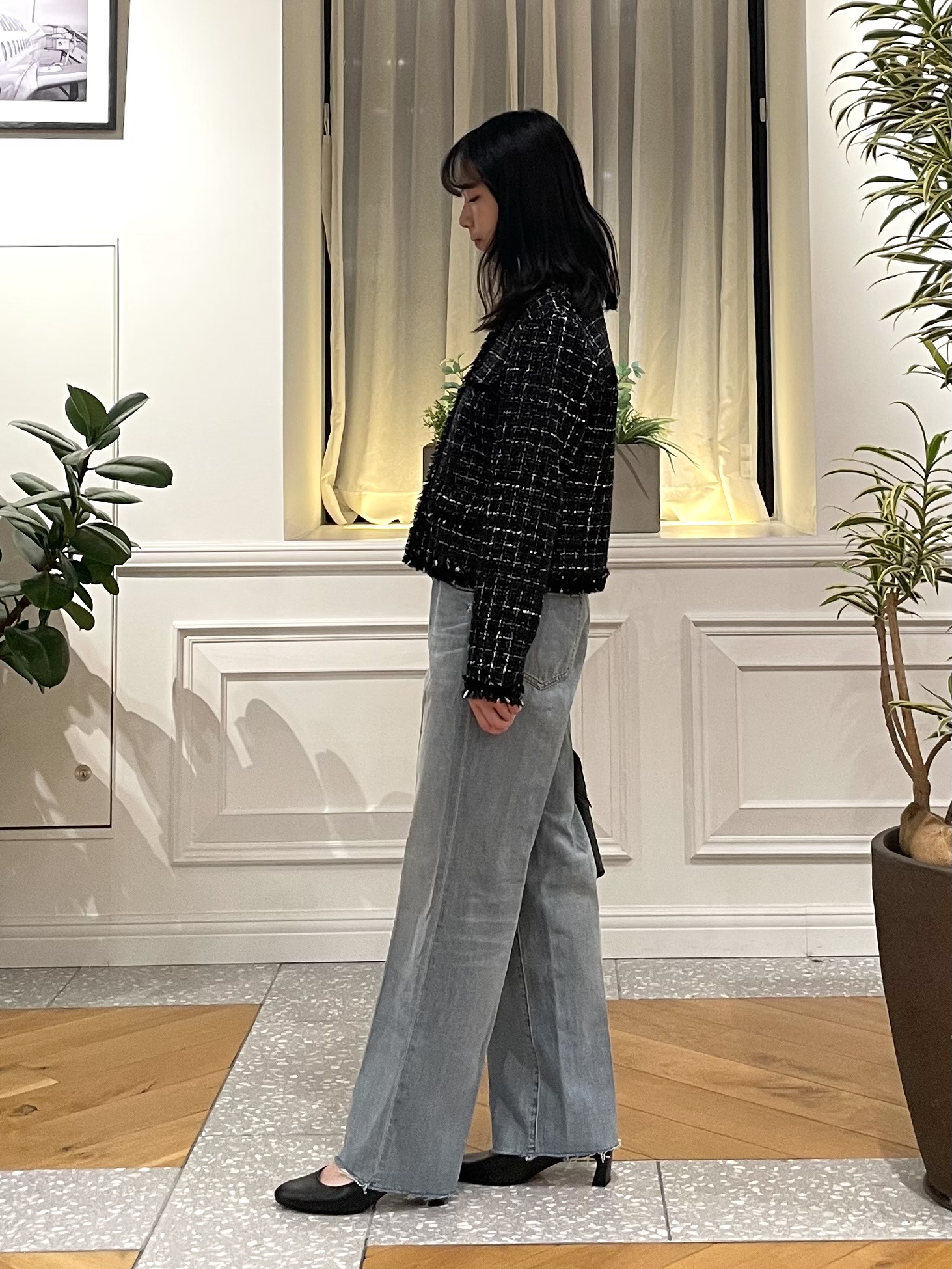 Lilyさんの「DRESSTERIOR｜【日本製】MOON イングランドツイードジャケット」を使ったコーディネート