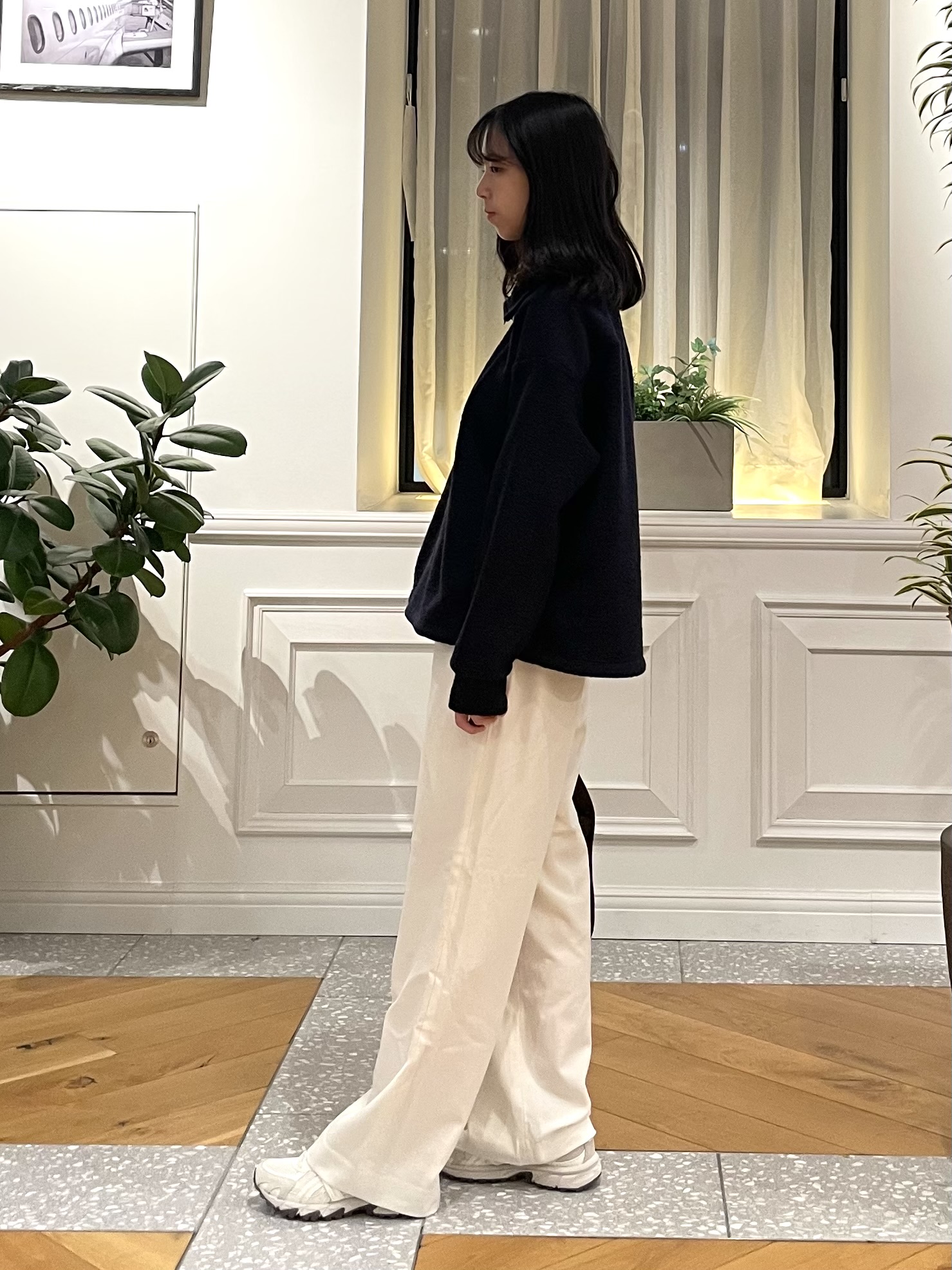 Lilyさんの「DRESSTERIOR｜イタリアンスライバー ハーフジッププルオーバー」を使ったコーディネート