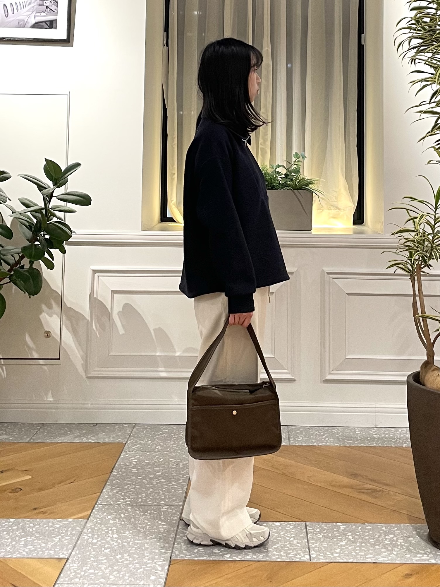 Lilyさんの「DRESSTERIOR｜イタリアンスライバー ハーフジッププルオーバー」を使ったコーディネート