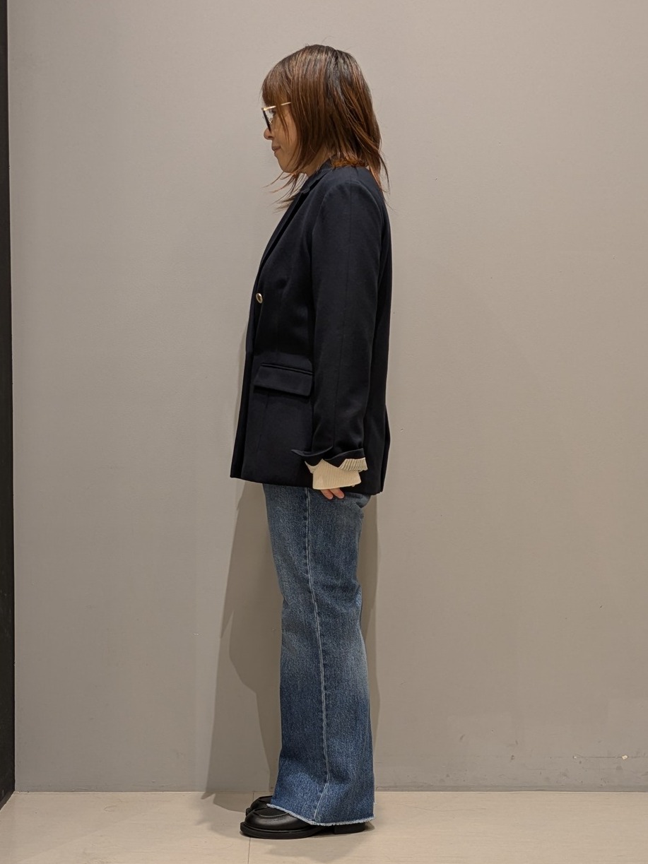 yukaさんの「THE SHOP TK｜クラシカルな雰囲気 ダブルブレストジャケット」を使ったコーディネート