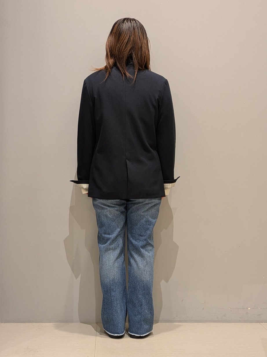 yukaさんの「THE SHOP TK｜クラシカルな雰囲気 ダブルブレストジャケット」を使ったコーディネート