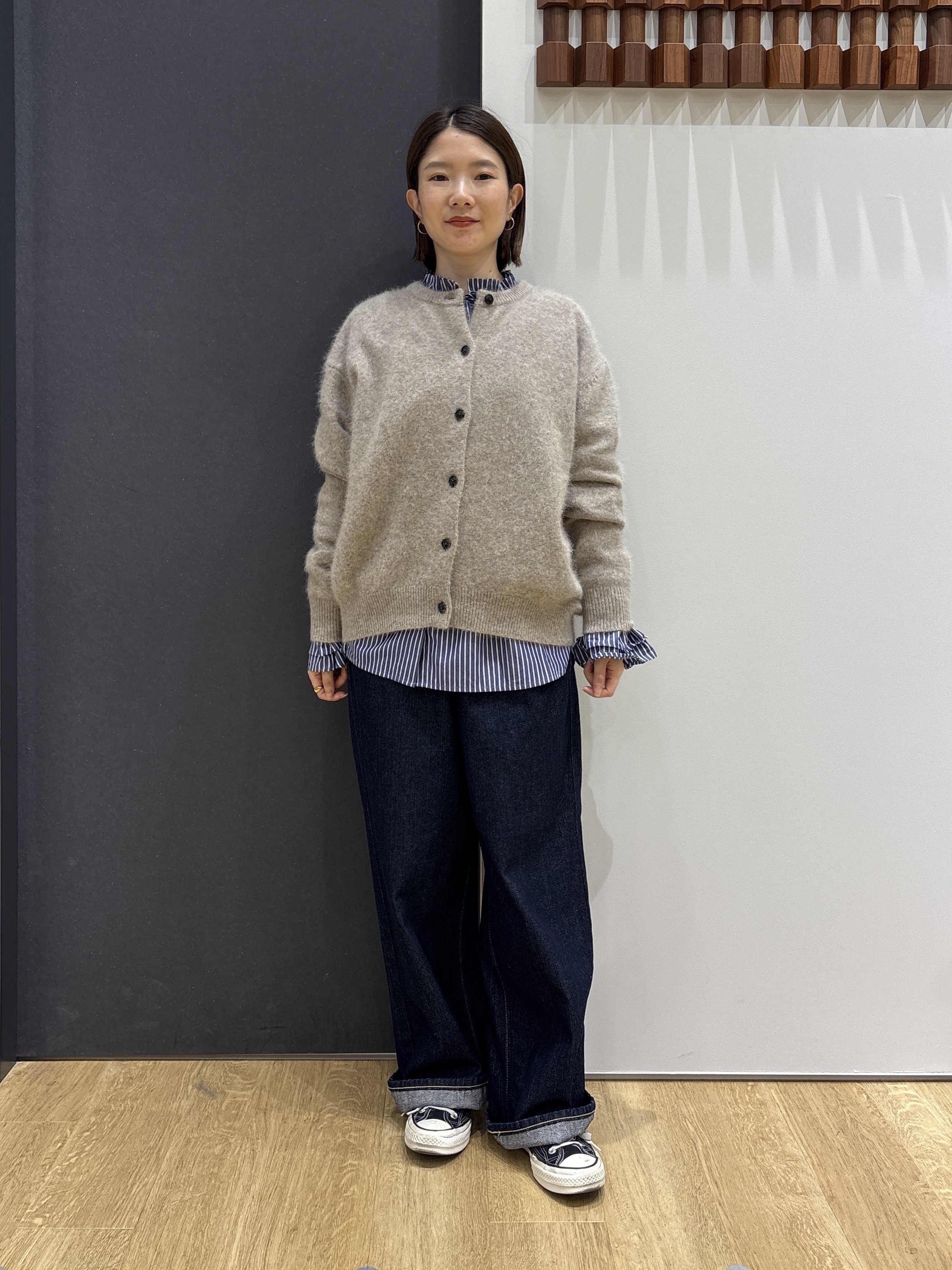 risaさんの「Dessin｜【洗える/秋羽織り】タックフリルブラウス」を使ったコーディネート