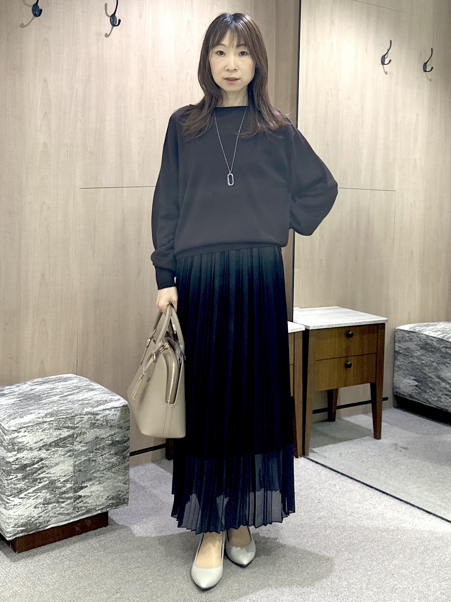 Miwaさんの「UNTITLED｜【店頭人気！/8色展開】ボリュームスリーブニットプルオーバー」を使ったコーディネート