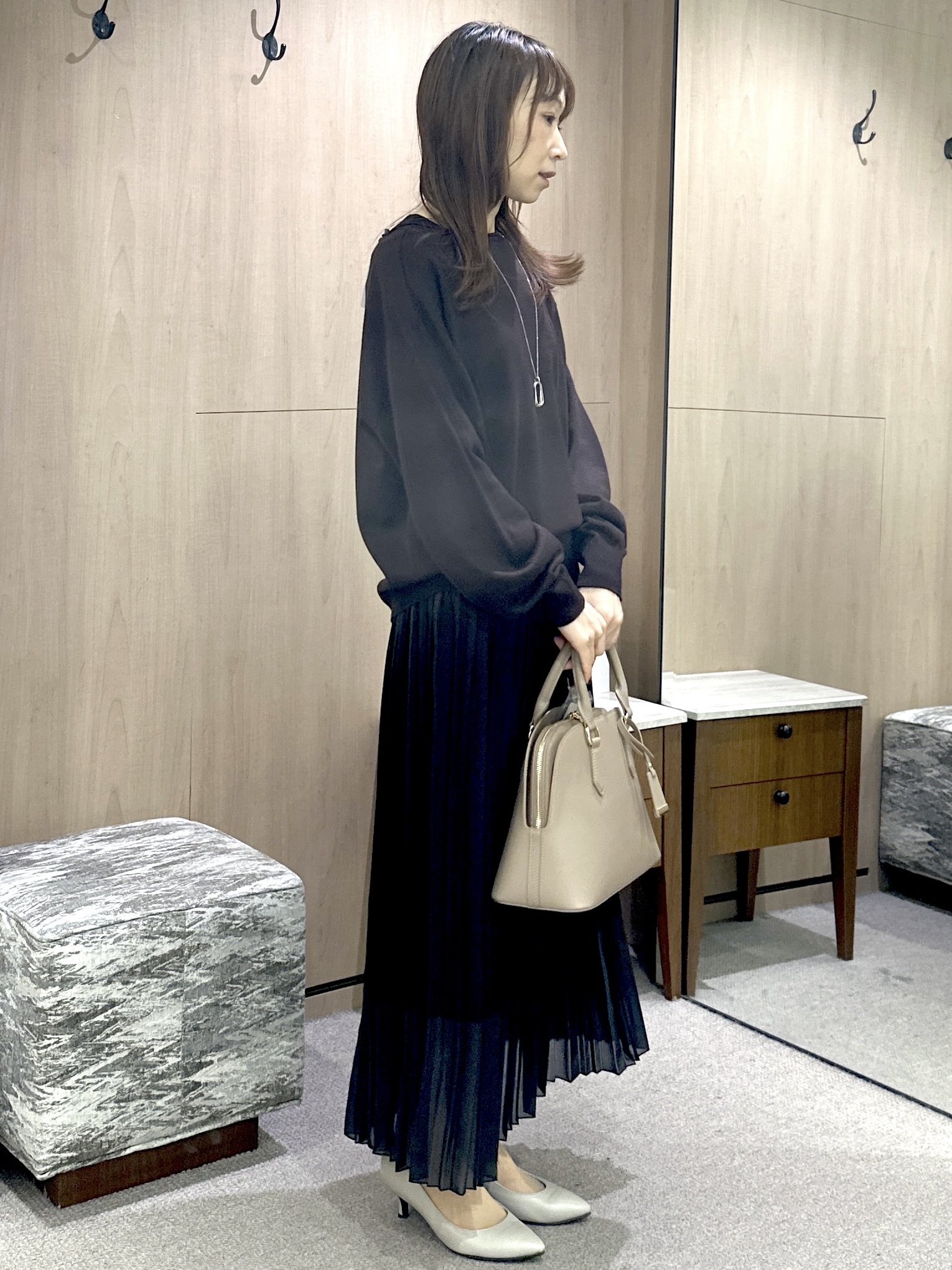 Miwaさんの「UNTITLED｜【店頭人気！/8色展開】ボリュームスリーブニットプルオーバー」を使ったコーディネート