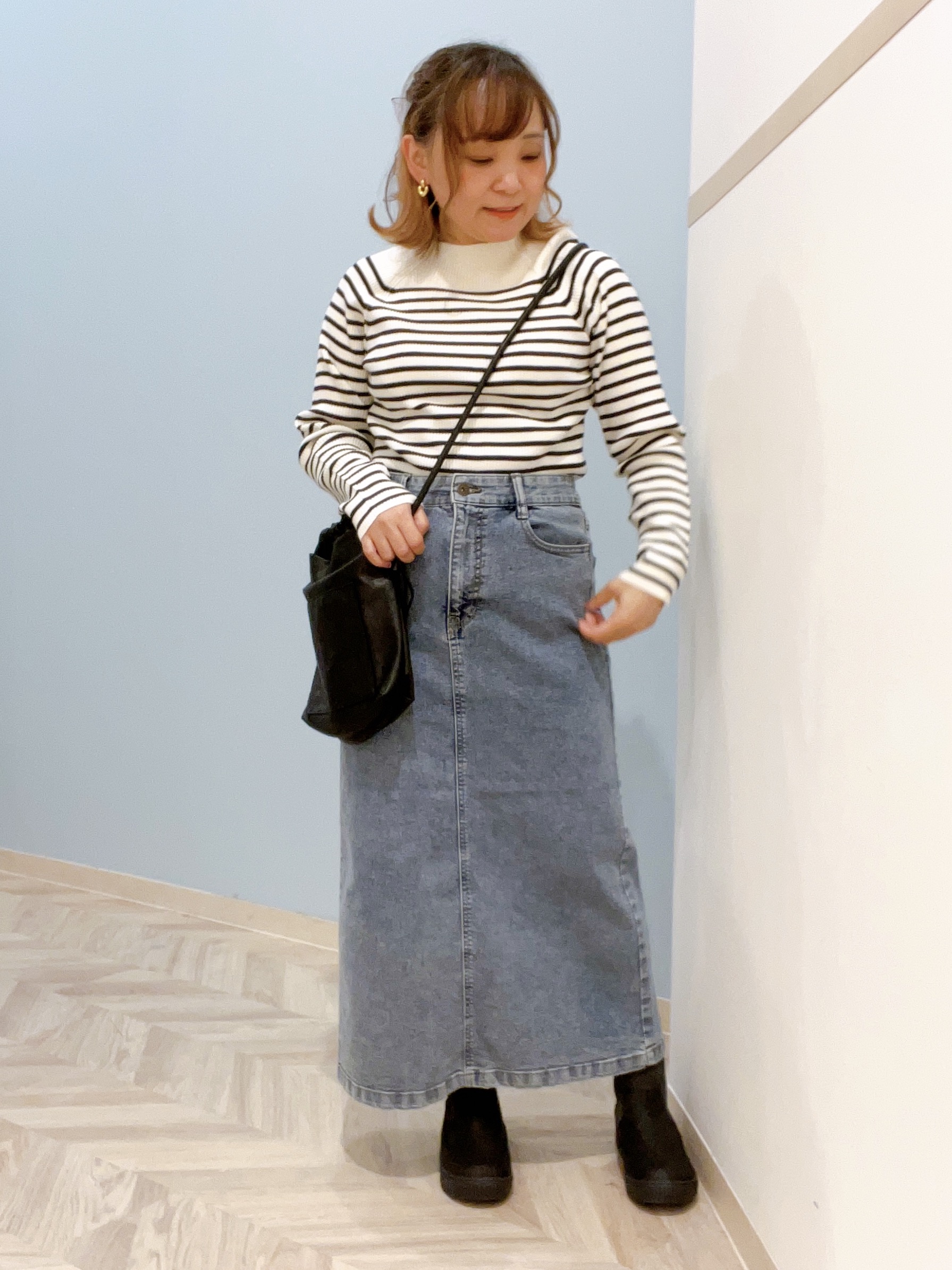 kitaさんの「SHOO･LA･RUE｜【S-LL/撥水】ゴールドパーツで女性らしく ギャザーブルゾン」を使ったコーディネート