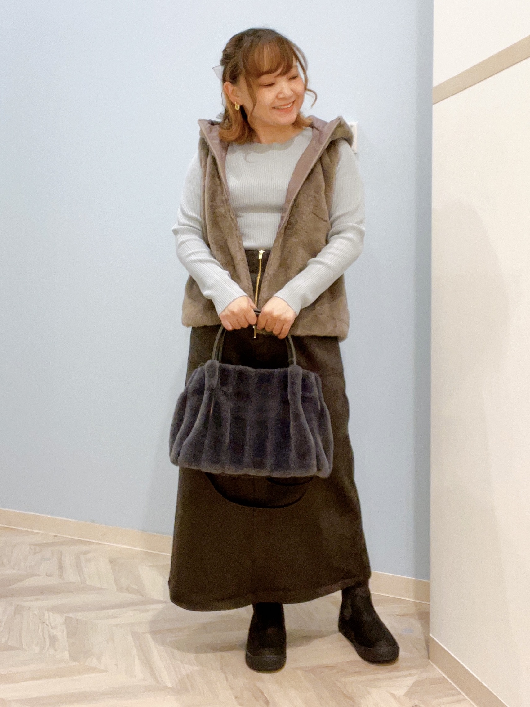 kitaさんの「SHOO･LA･RUE｜【洗濯機可/撥水/マルチWAY】ファーライナー付き 毎日欲張りマンパ」を使ったコーディネート