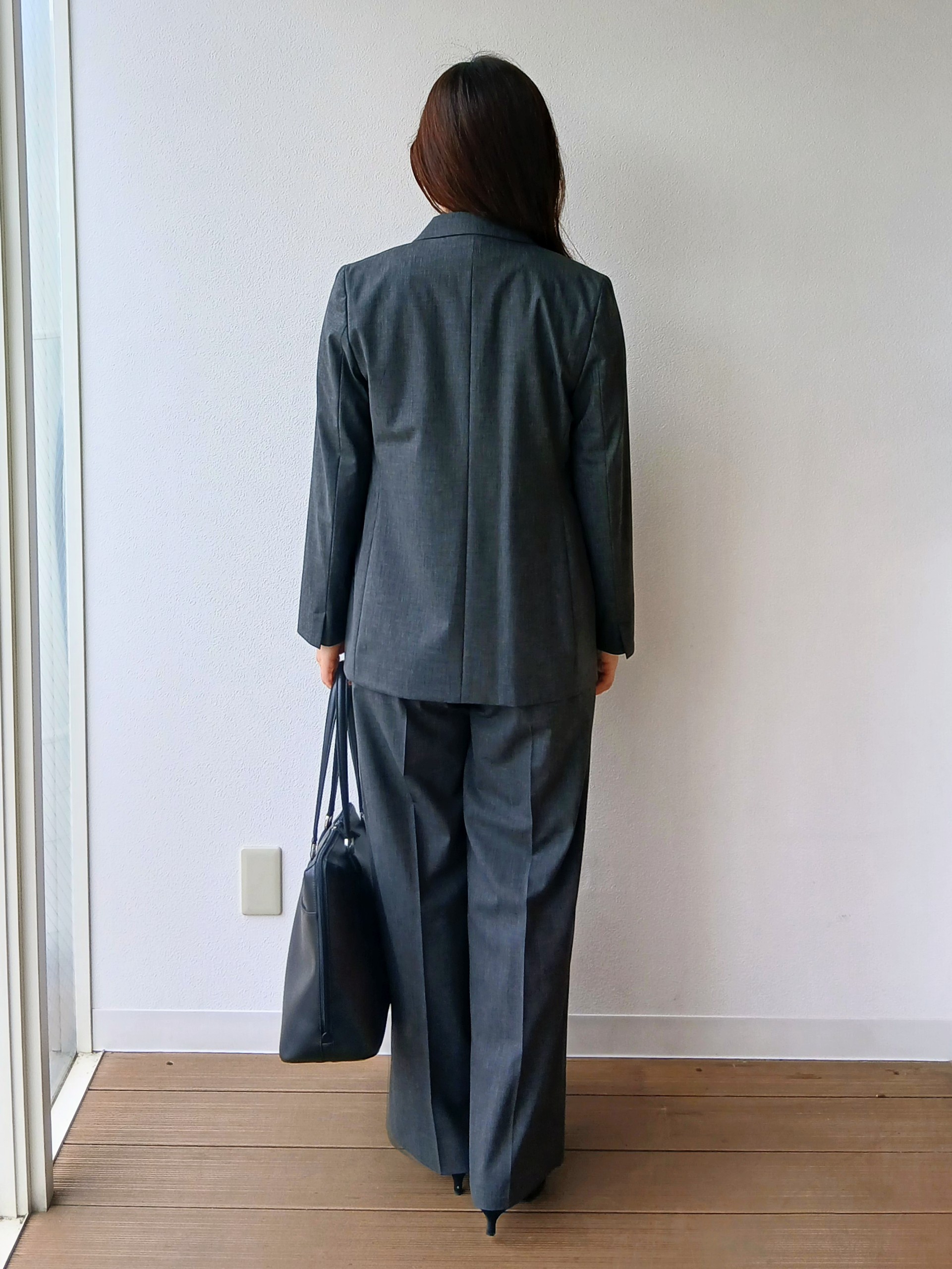 なみきさんの「UNTITLED｜【セットアップ可/秋羽織り/お仕事スーツ】ウールブレンドダブルジャケット」を使ったコーディネート