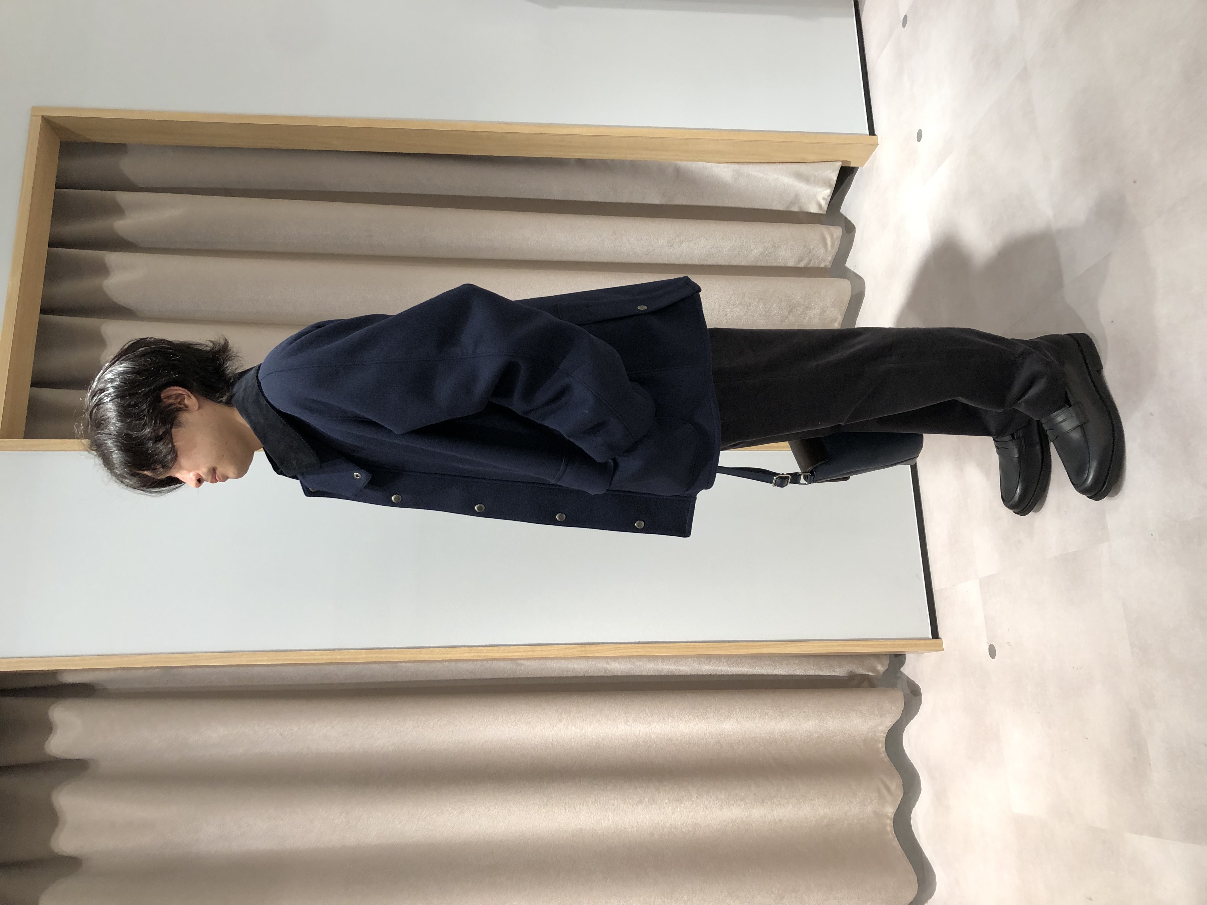 平塚郁博さんの「TAKEO KIKUCHI｜ダウンファブリック 千鳥 ブルゾン」を使ったコーディネート