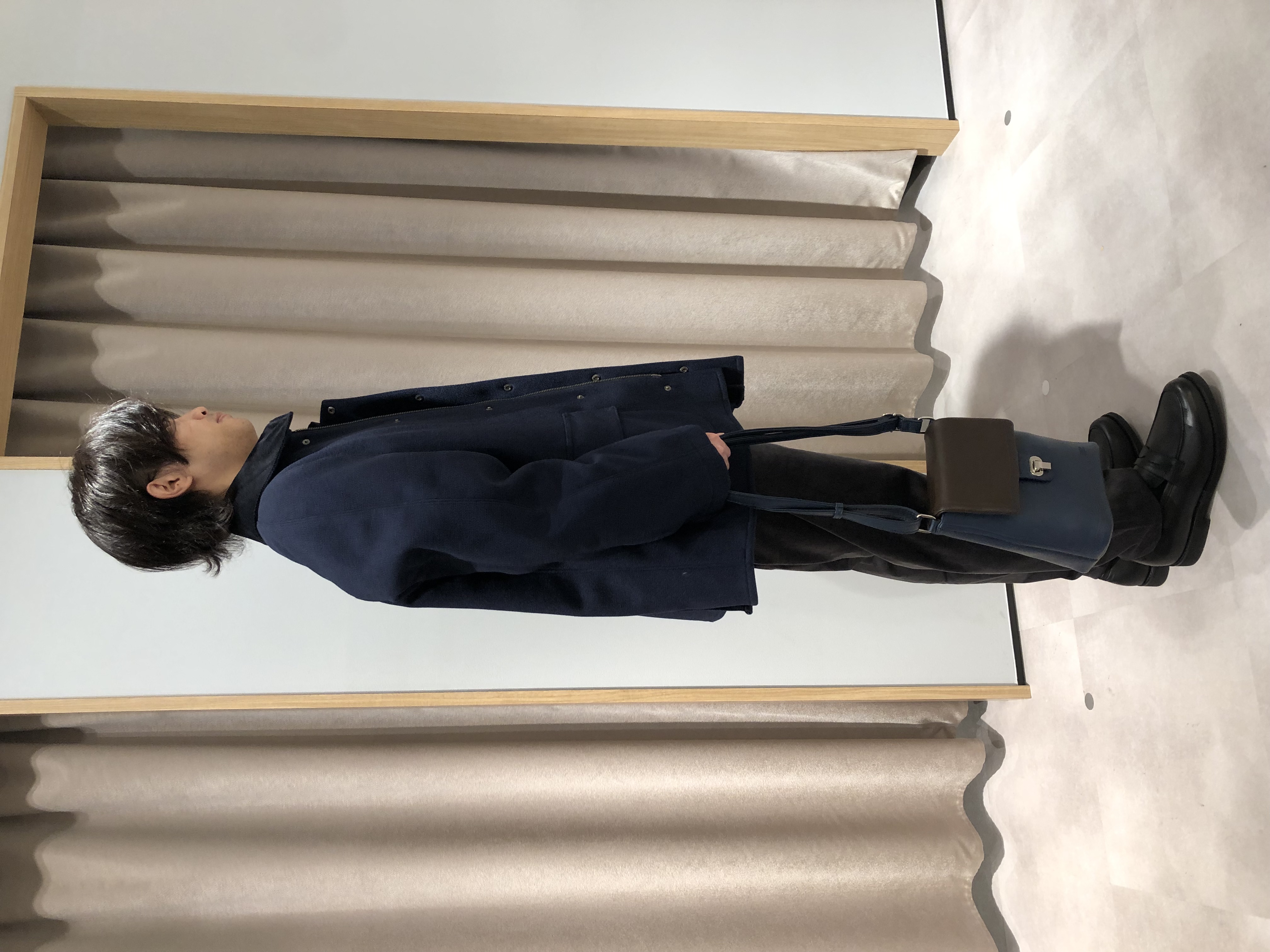 平塚郁博さんの「TAKEO KIKUCHI｜ダウンファブリック 千鳥 ブルゾン」を使ったコーディネート
