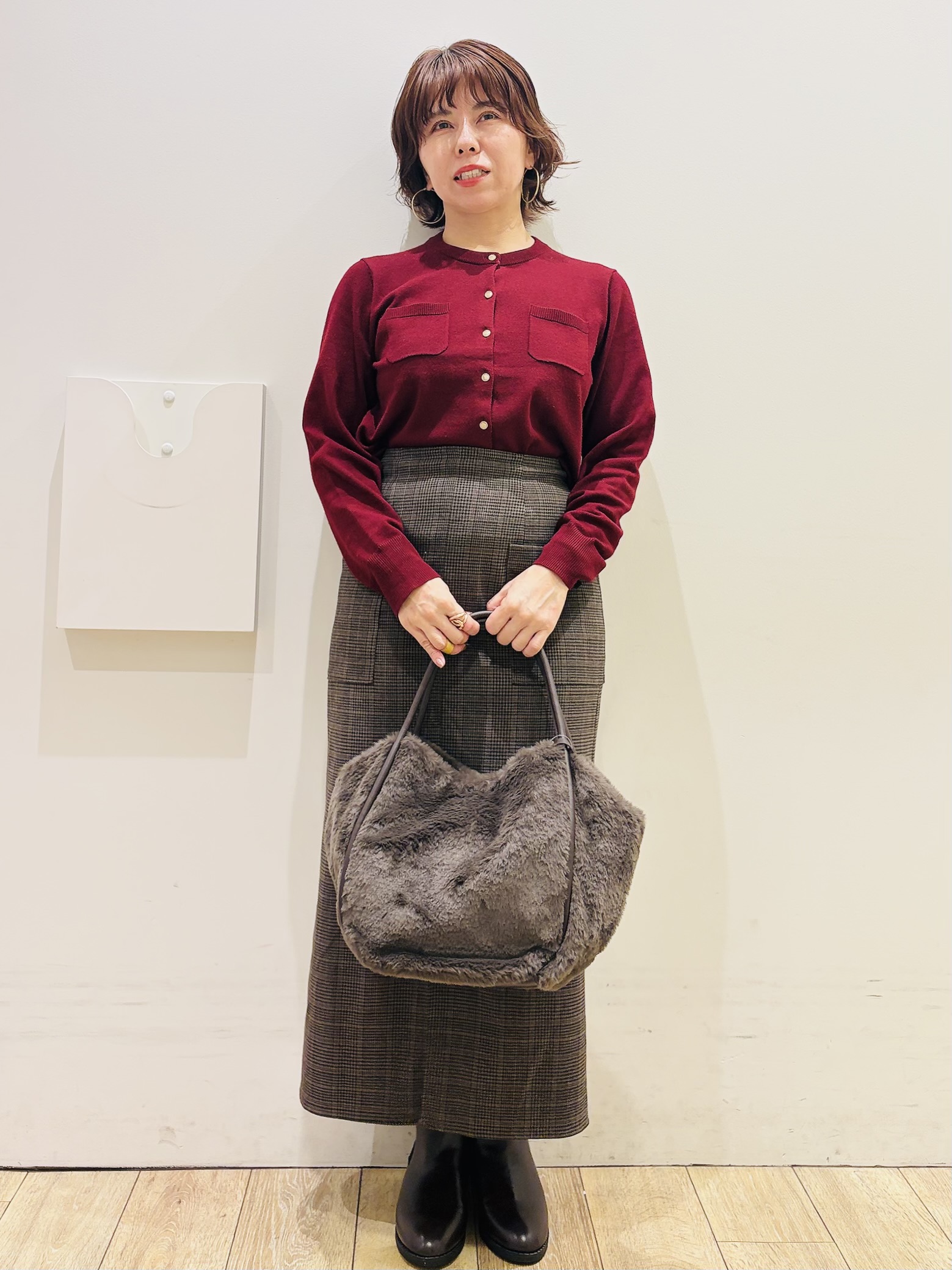 YUKOさんの「index｜『THE』名品ニットカーディガン【洗濯機OK】」を使ったコーディネート