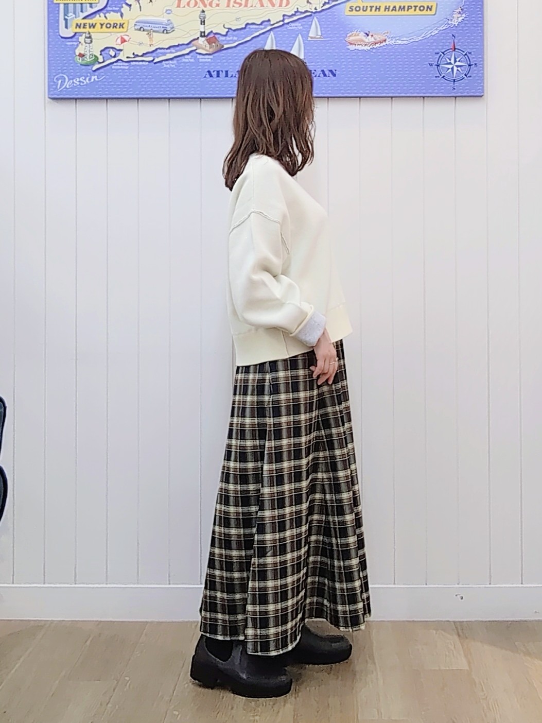 itoさんの「Dessin｜【店頭人気/洗える/秋羽織り】ノーカラースエードライクブルゾン」を使ったコーディネート