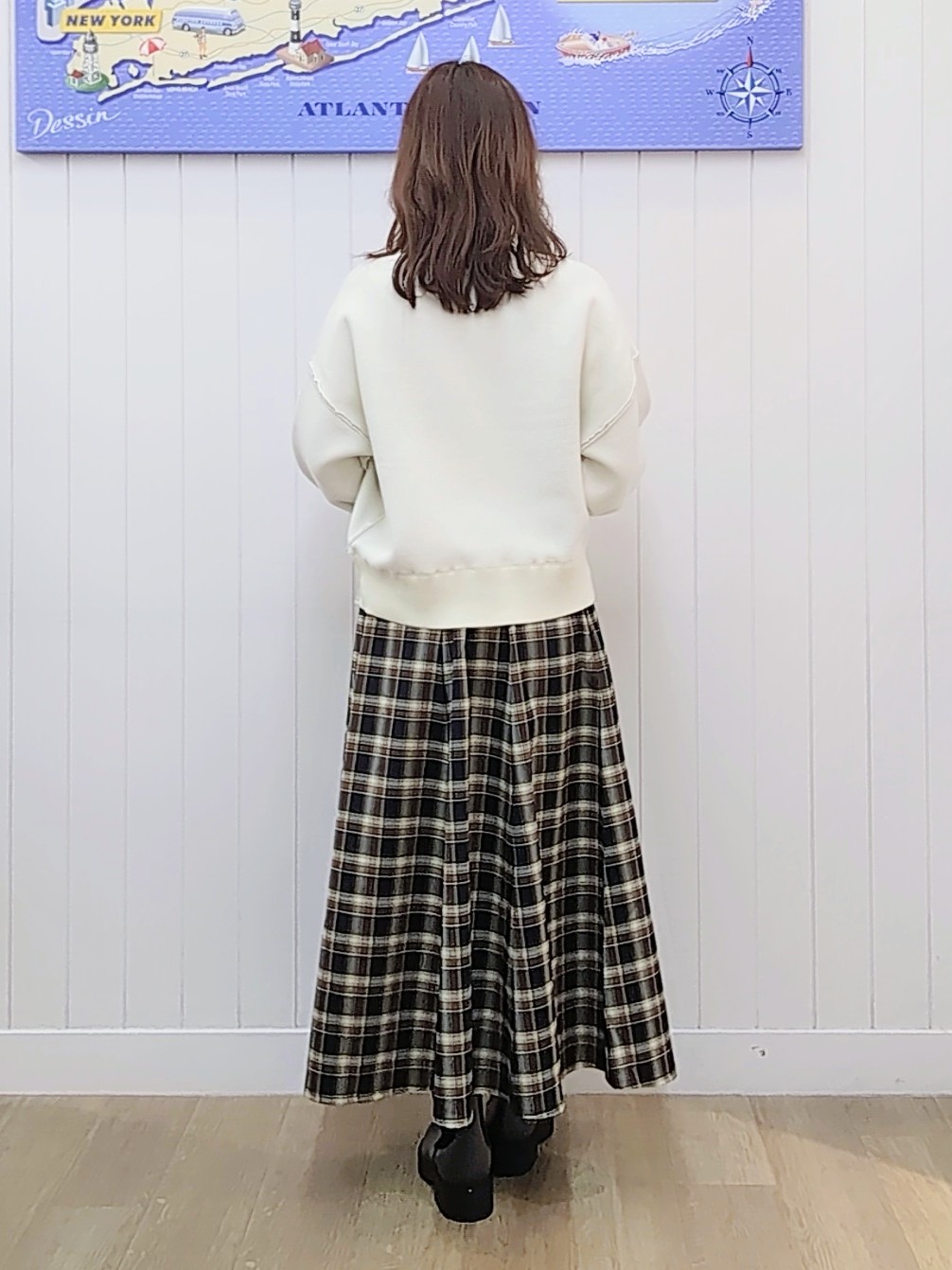 itoさんの「Dessin｜【店頭人気/洗える/秋羽織り】ノーカラースエードライクブルゾン」を使ったコーディネート