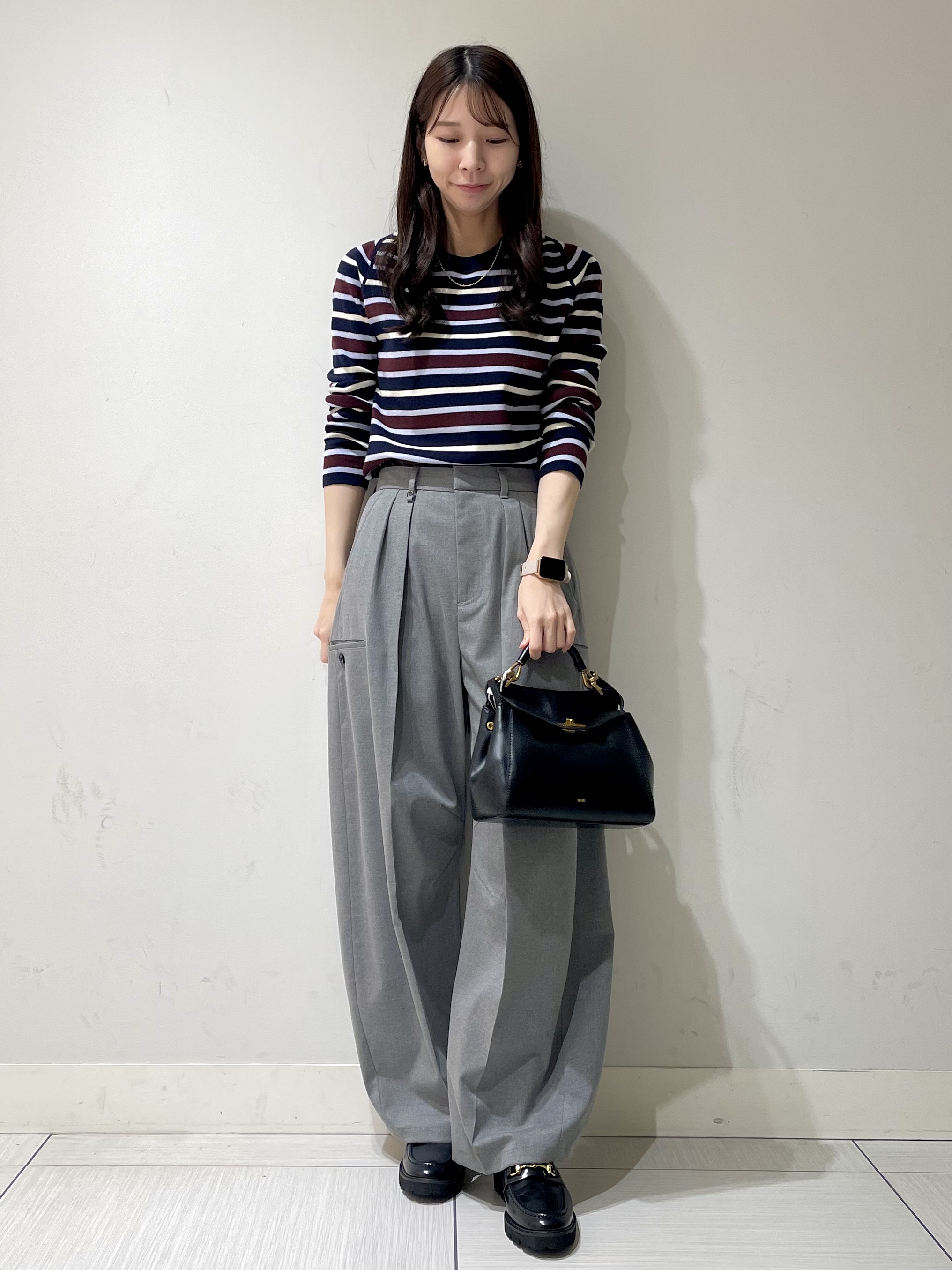 ことさんの「DRESSTERIOR｜ストレッチ フルニードルボーダーニット」を使ったコーディネート