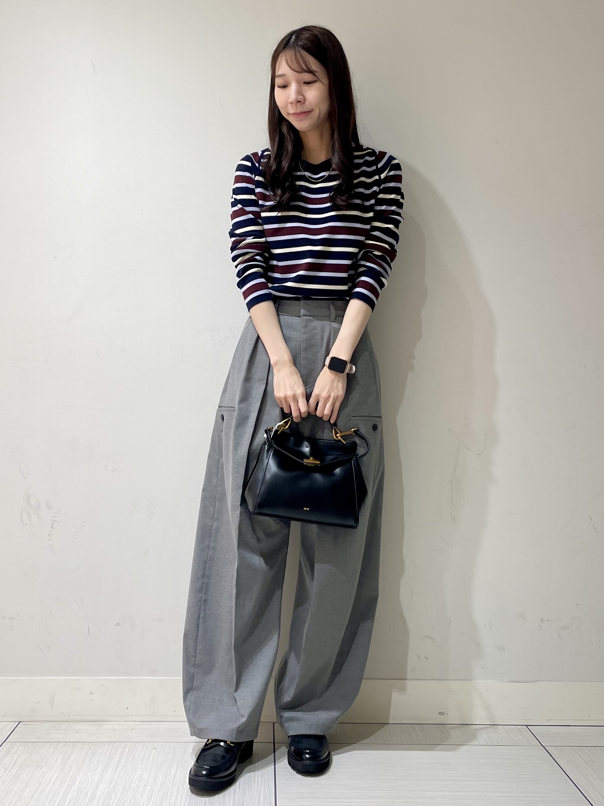 ことさんの「DRESSTERIOR｜ストレッチ フルニードルボーダーニット」を使ったコーディネート
