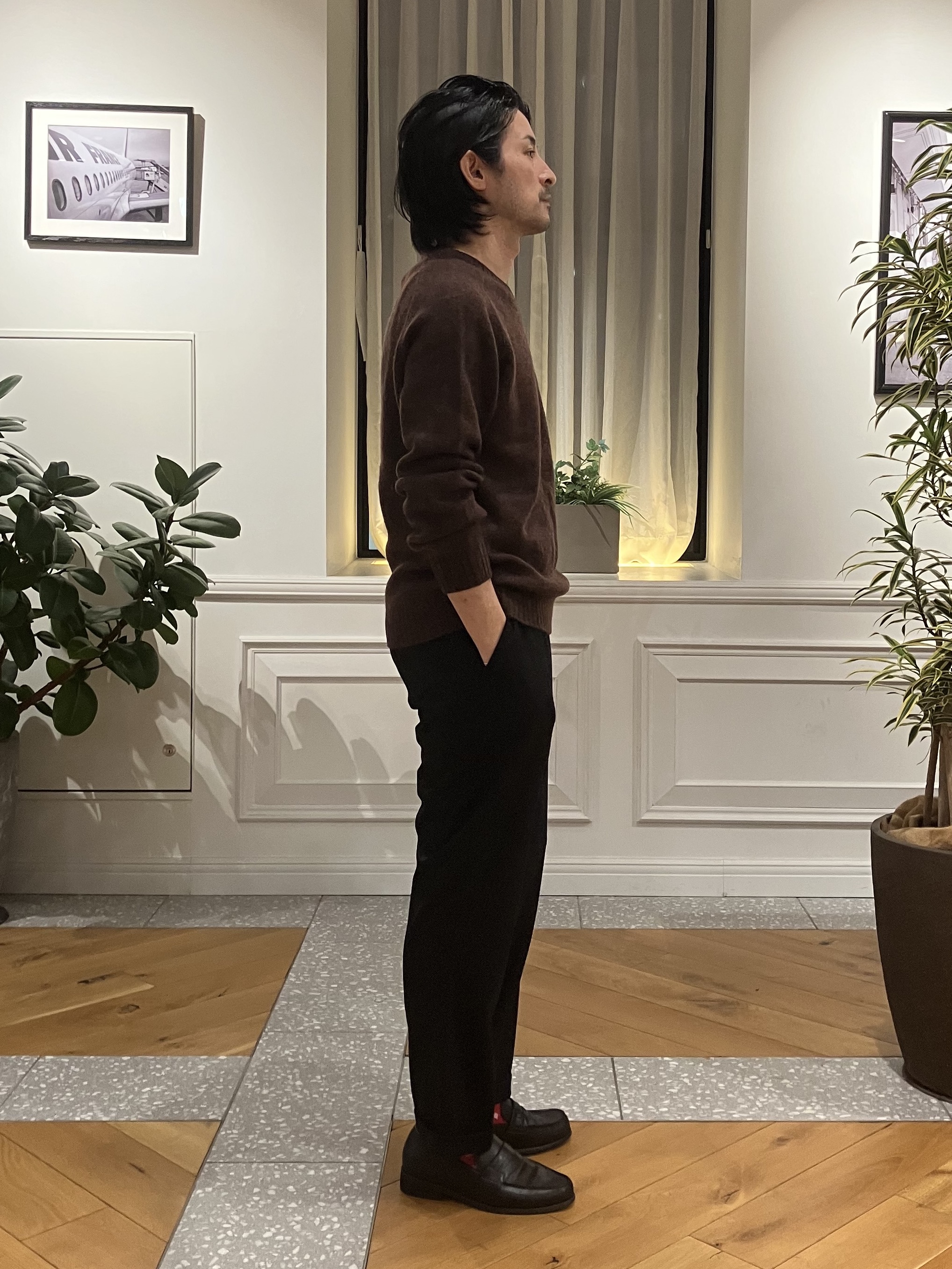 junyaさんの「DRESSTERIOR｜【干場義雅&times;DRESSTERIOR】ウールカシミヤクルーネックニット」を使ったコーディネート