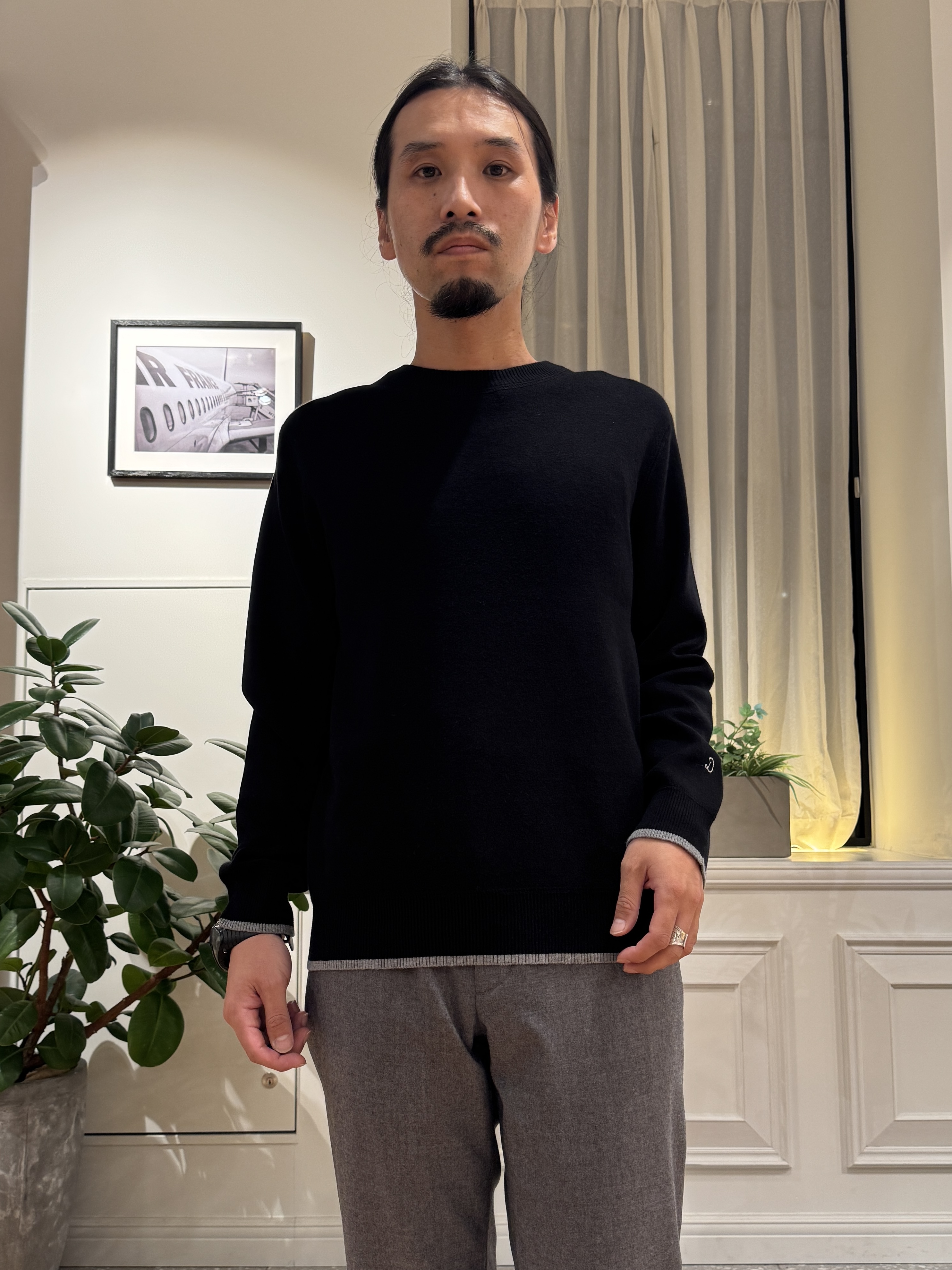 kawarataniさんの「DRESSTERIOR｜【6色展開/洗濯機可】コットンカシミヤ スムースニット」を使ったコーディネート