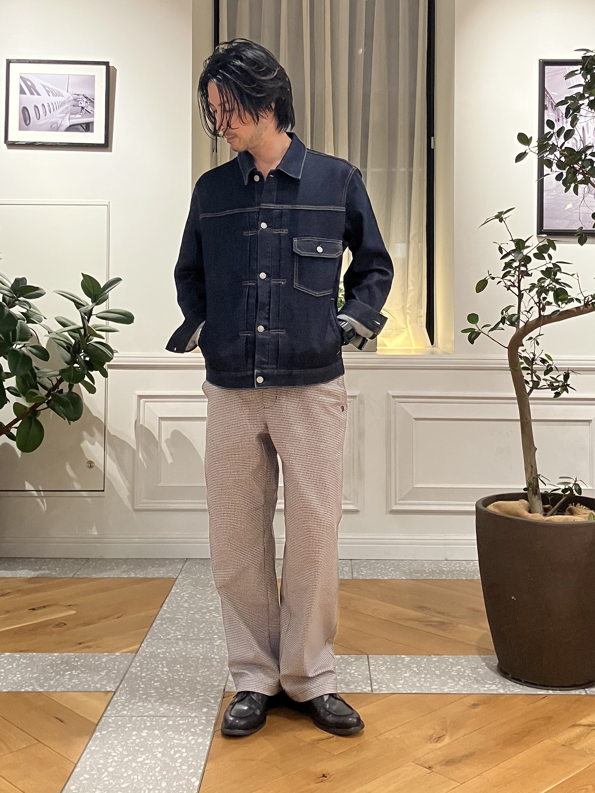 junyaさんの「DRESSTERIOR｜KAIHARA denim トラッカージャケット」を使ったコーディネート