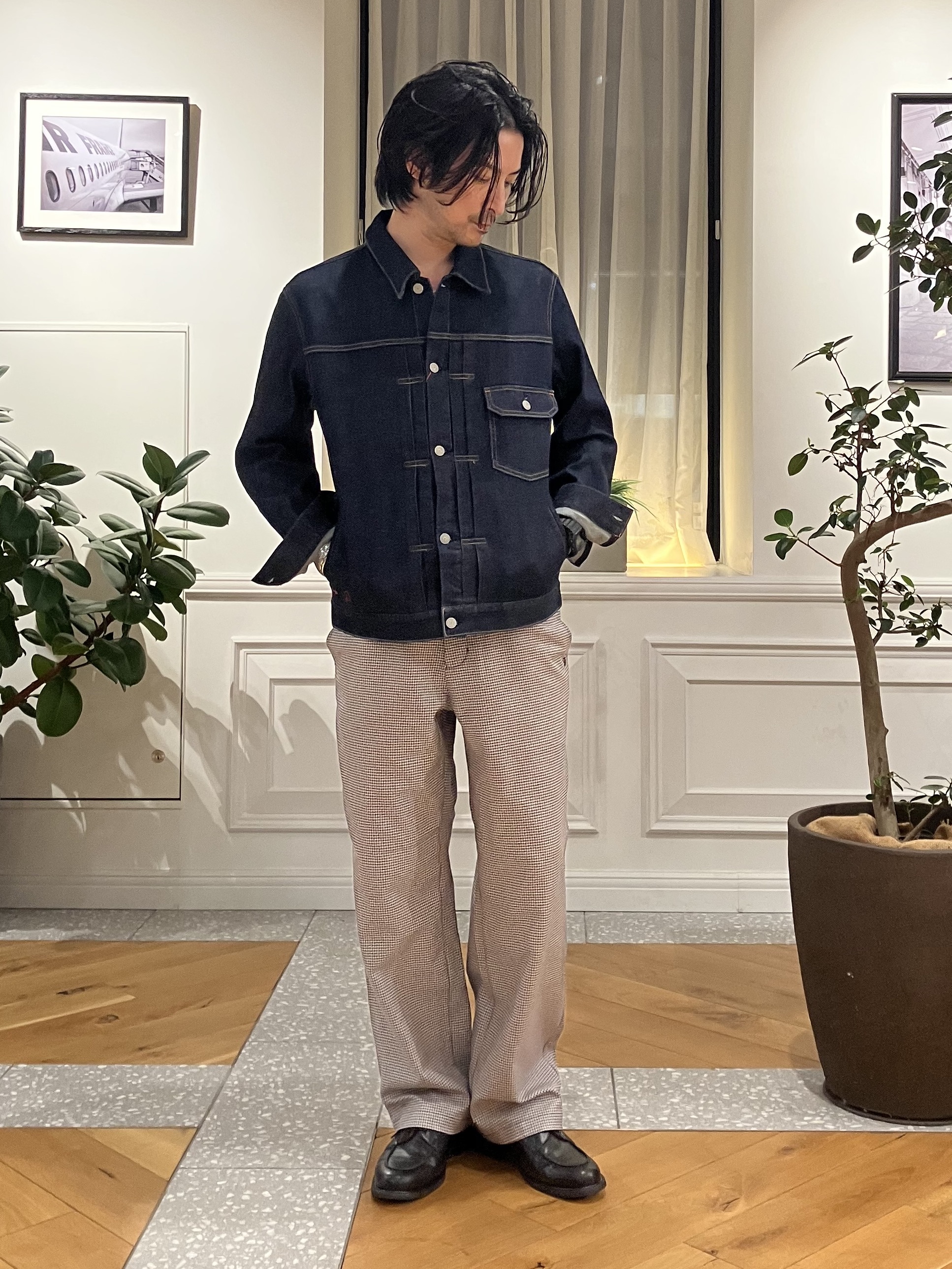 junyaさんの「DRESSTERIOR｜KAIHARA denim トラッカージャケット」を使ったコーディネート