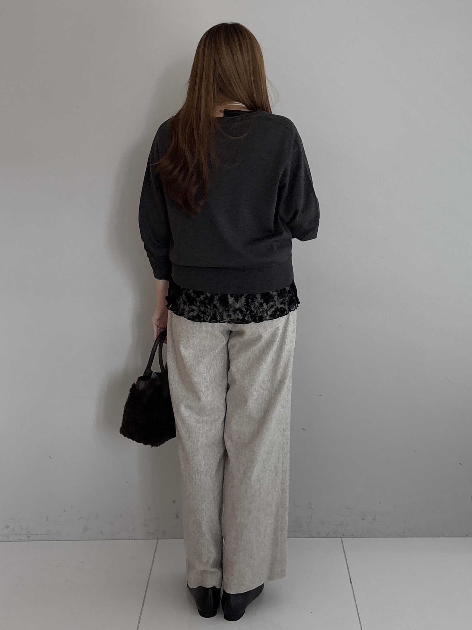 sayaさんの「UNTITLED｜【店頭人気！/8色展開】ボリュームスリーブニットプルオーバー」を使ったコーディネート
