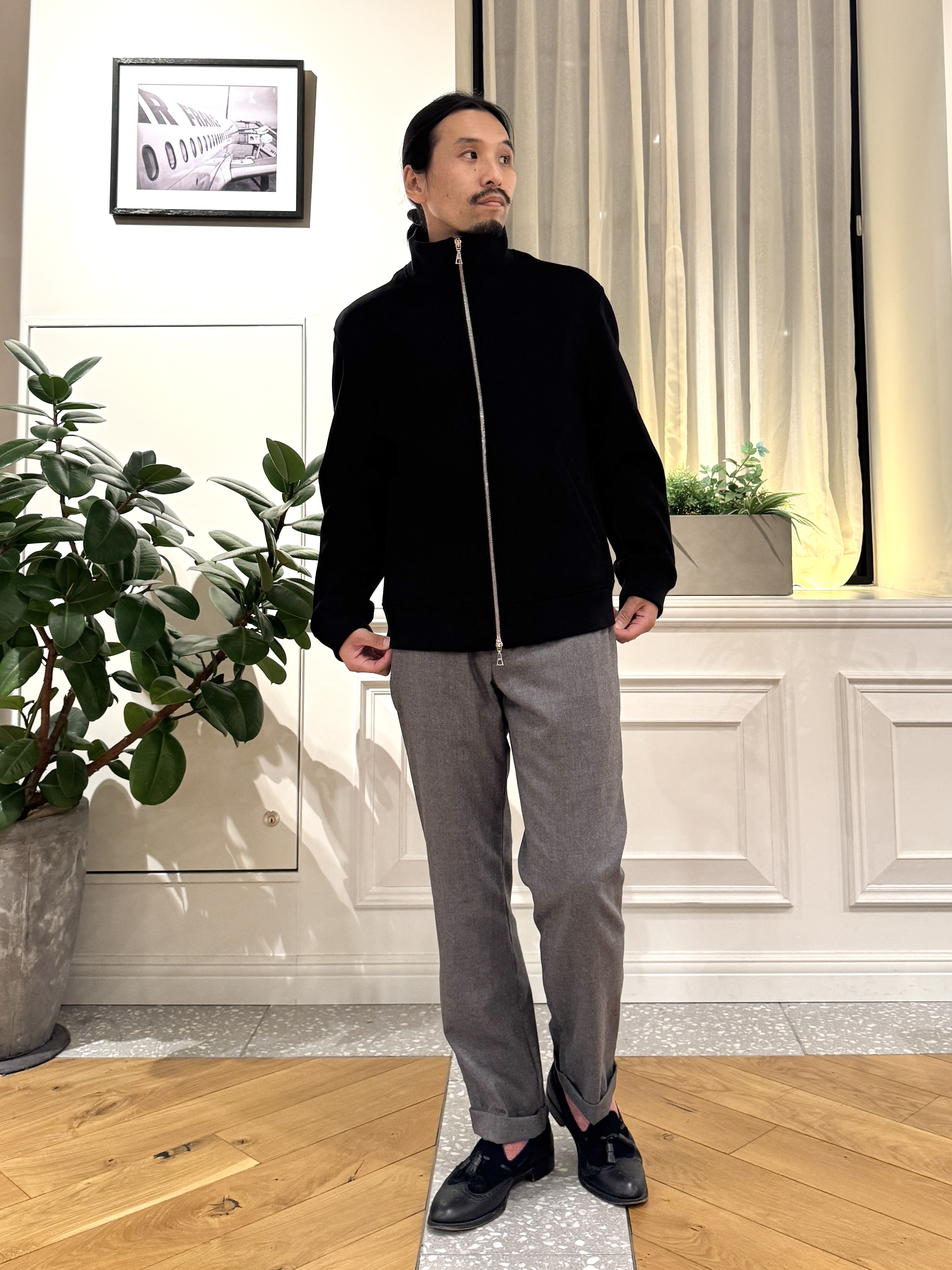 kawarataniさんの「DRESSTERIOR｜【干場義雅&times;DRESSTERIOR】リブジップアップブルゾン」を使ったコーディネート
