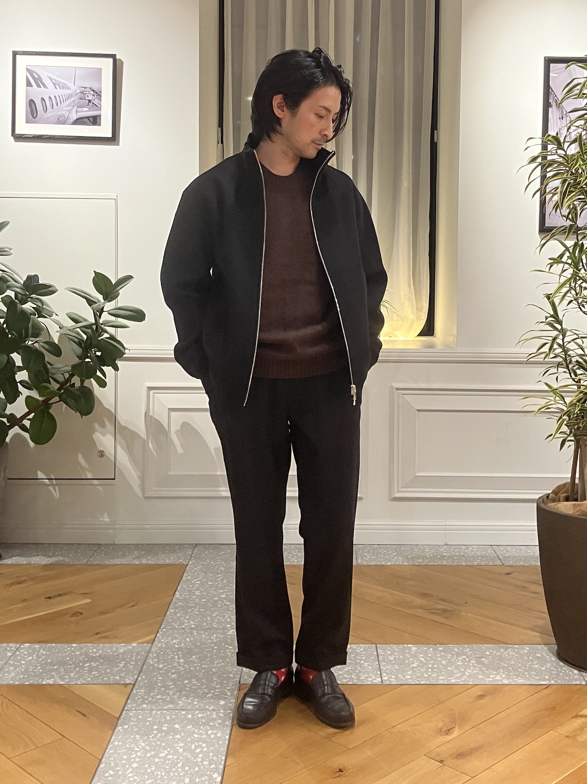 junyaさんの「DRESSTERIOR｜【干場義雅&times;DRESSTERIOR】リブジップアップブルゾン」を使ったコーディネート