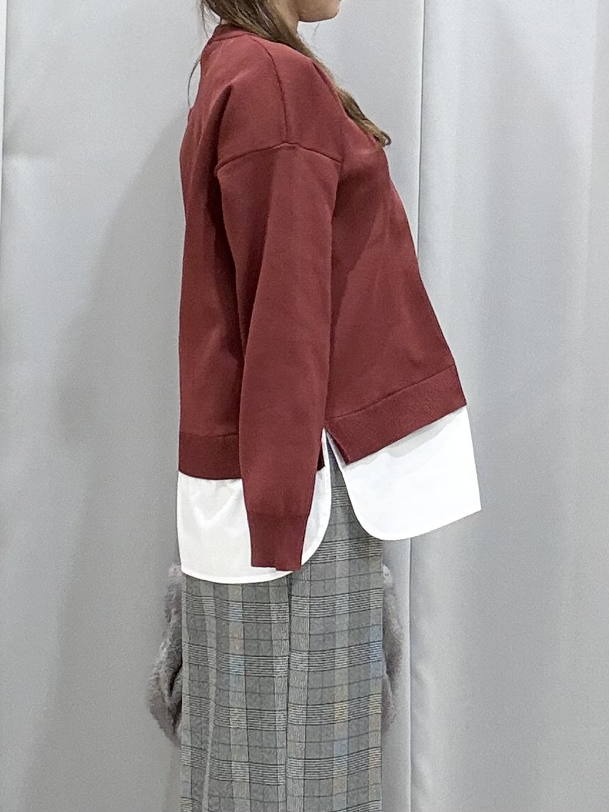 shioさんの「SHOO･LA･RUE｜【S-LL】着るだけできまる シャツレイヤード風 スポンディッシュニット」を使ったコーディネート