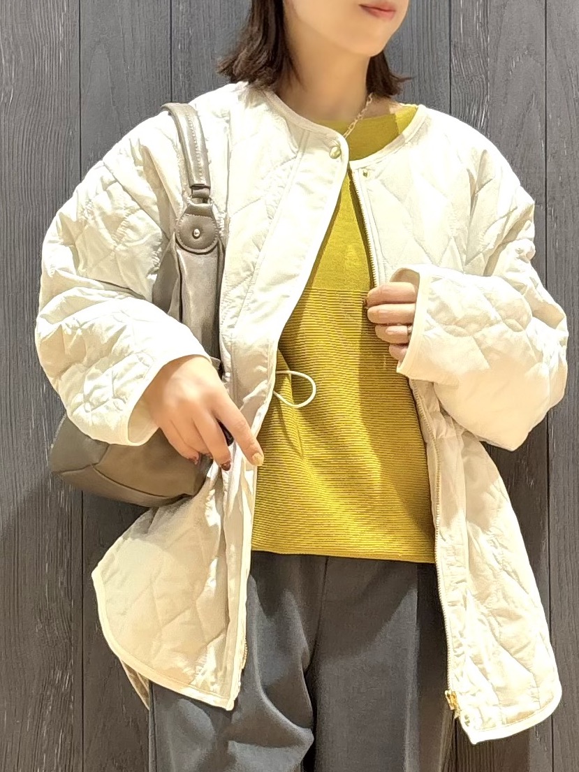 meiさんの「SHOO･LA･RUE｜【撥水/S-LL/洗濯機可】ウエスト絞れる キルト中綿ジャケット」を使ったコーディネート