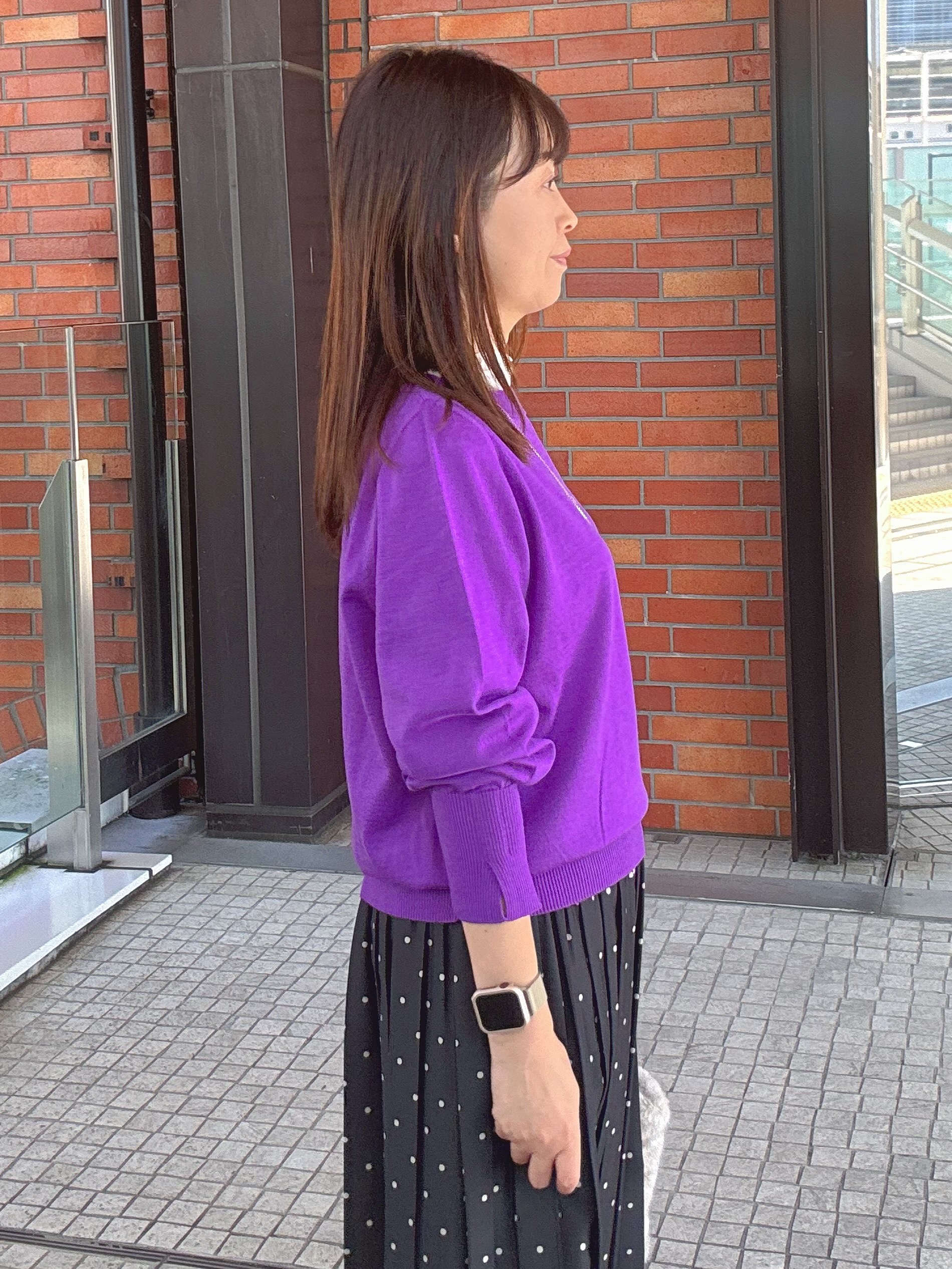 makiさんの「UNTITLED｜【重ね着レイヤードに】シアーテレコハイネックトップス」を使ったコーディネート