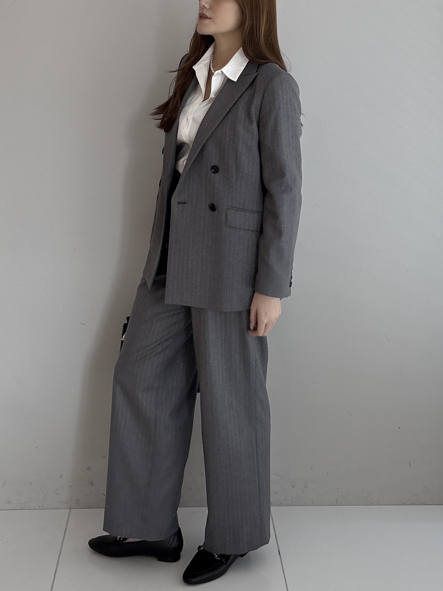 sayaさんの「UNTITLED｜【セットアップ可/秋羽織り】ウールダブルジャケット」を使ったコーディネート