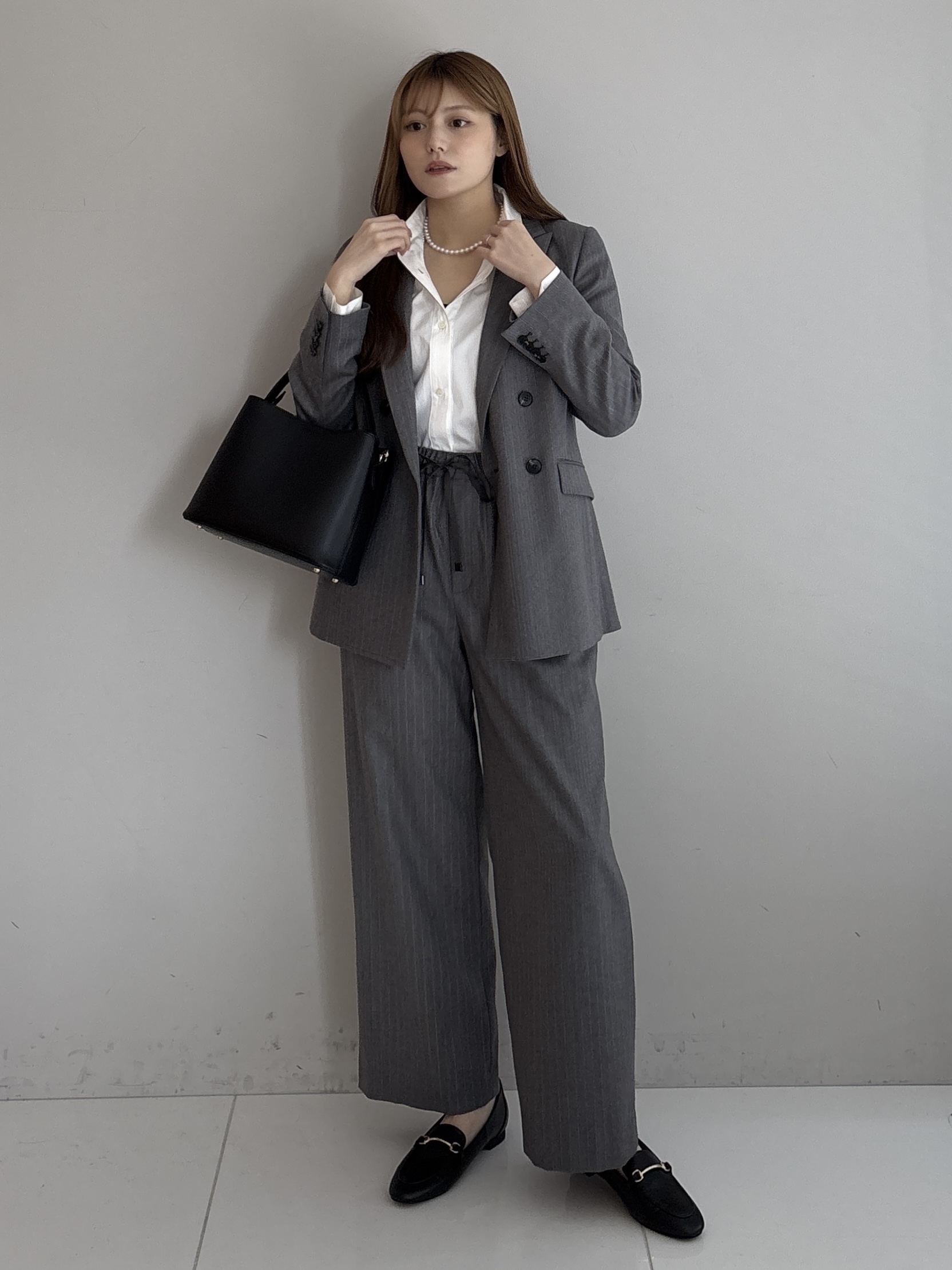 sayaさんの「UNTITLED｜【セットアップ可/秋羽織り】ウールダブルジャケット」を使ったコーディネート