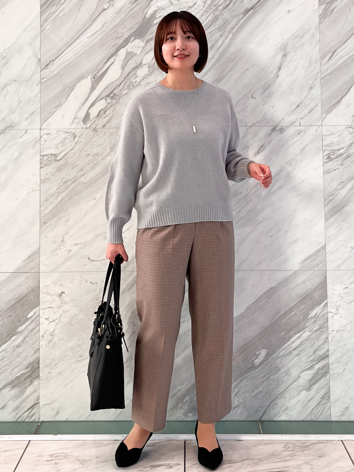 mikikoさんの「Reflect｜パール調バー&times;チェーンネックレス」を使ったコーディネート