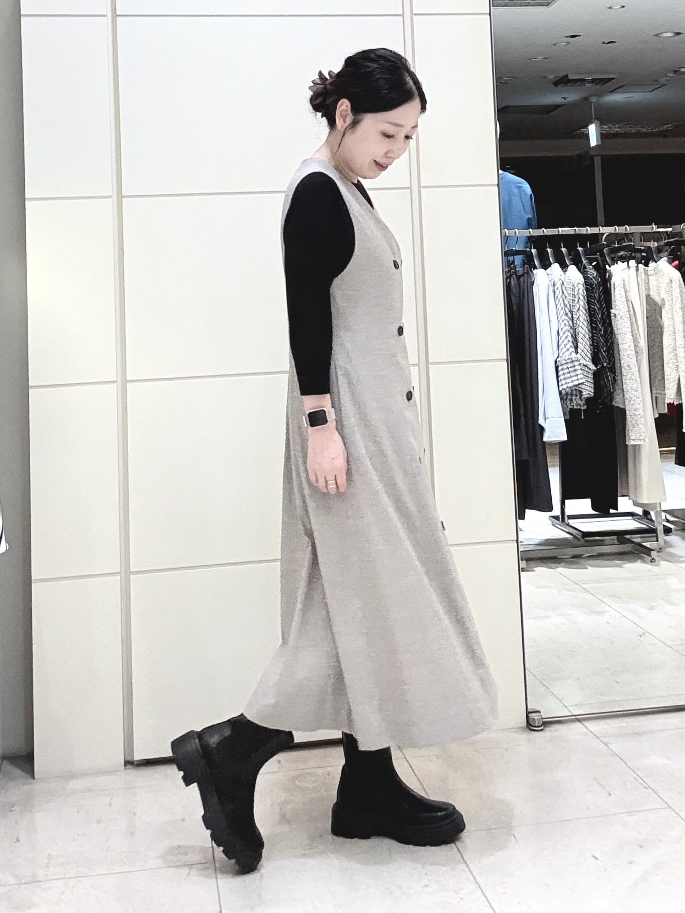 mori.さんの「UNTITLED｜【軽アウター/中綿/秋冬コート】ショートブルゾン」を使ったコーディネート