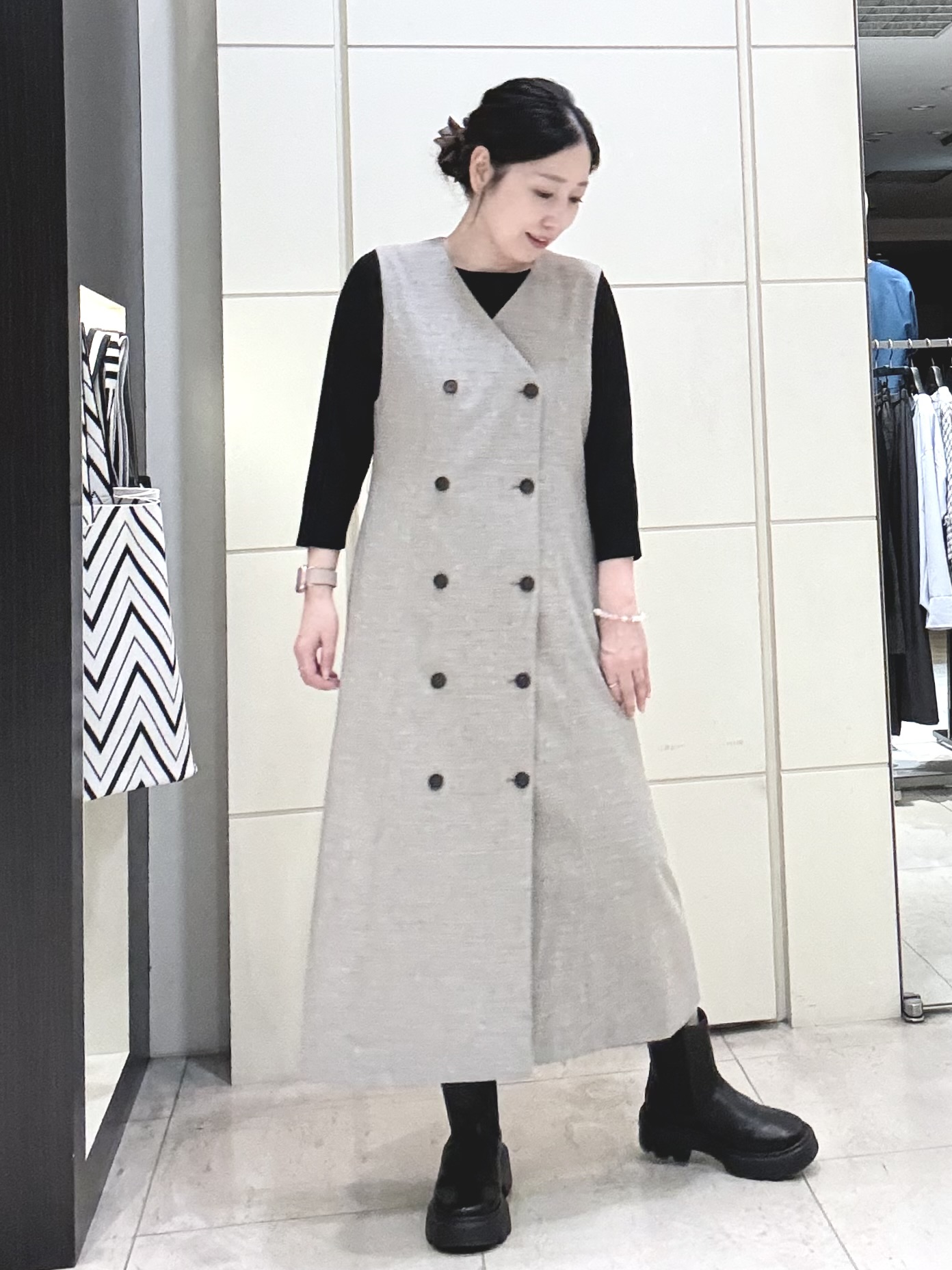 mori.さんの「UNTITLED｜【軽アウター/中綿/秋冬コート】ショートブルゾン」を使ったコーディネート