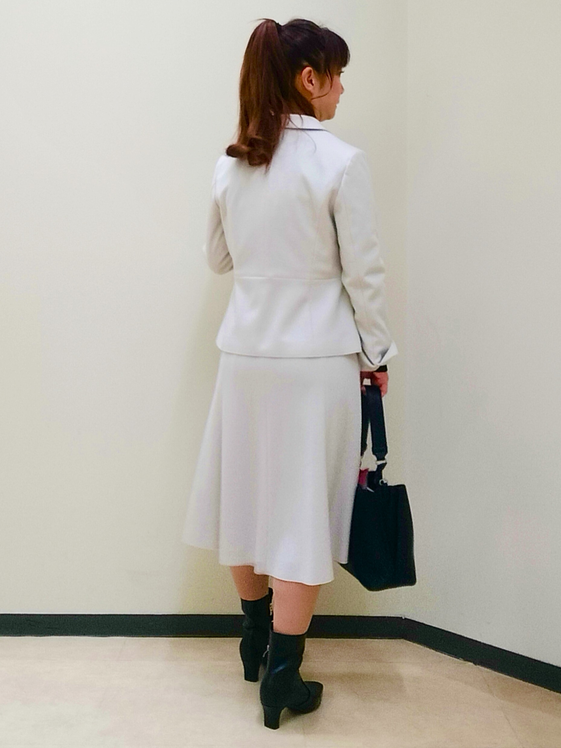 花さんの「Reflect｜【SS-4Lサイズ／セットアップ可】ペプラムデザイン テーラードジャケット」を使ったコーディネート