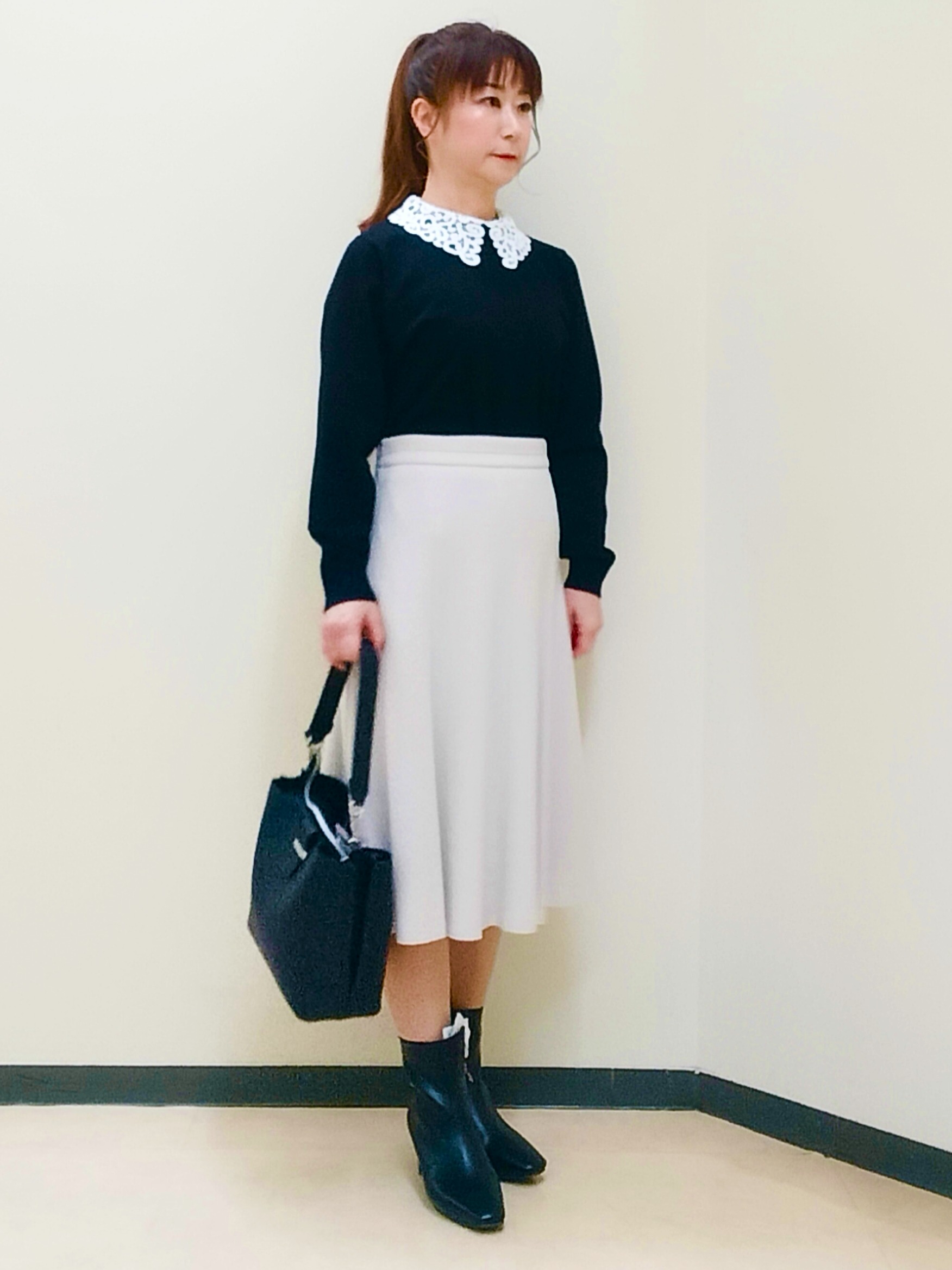 花さんの「Reflect｜【SS-4Lサイズ／セットアップ可】ペプラムデザイン テーラードジャケット」を使ったコーディネート