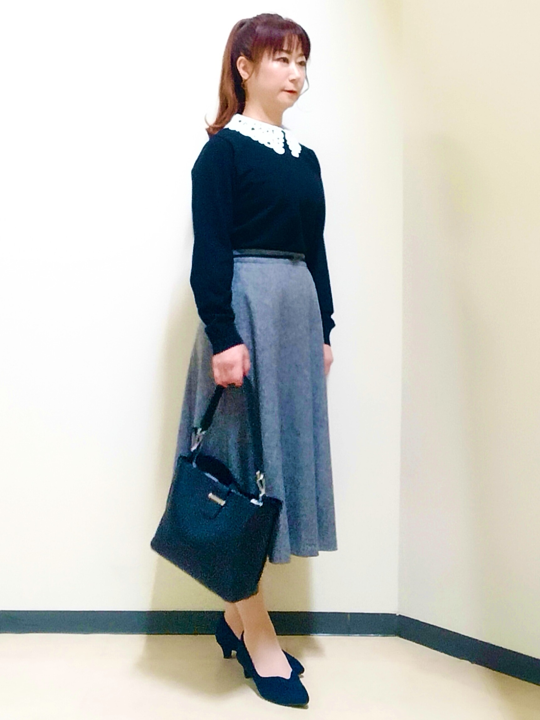 花さんの「Reflect｜【SS-4Lサイズ／セットアップ可】ペプラムデザイン テーラードジャケット」を使ったコーディネート