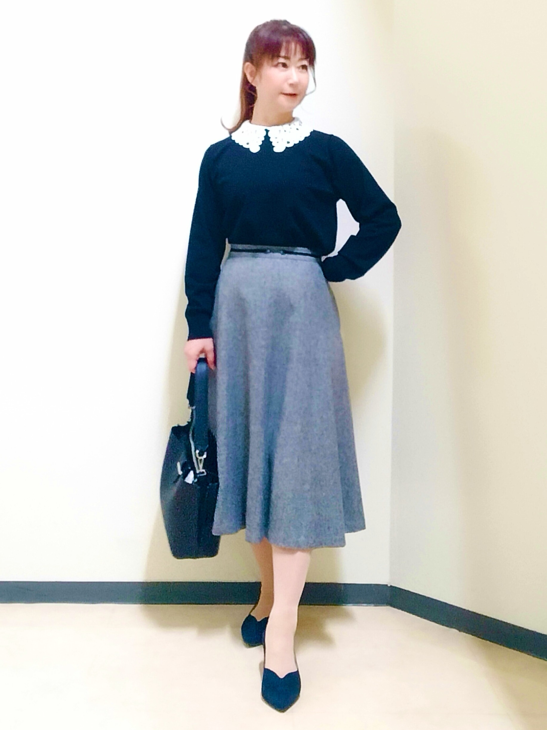 花さんの「Reflect｜【SS-4Lサイズ／セットアップ可】ペプラムデザイン テーラードジャケット」を使ったコーディネート