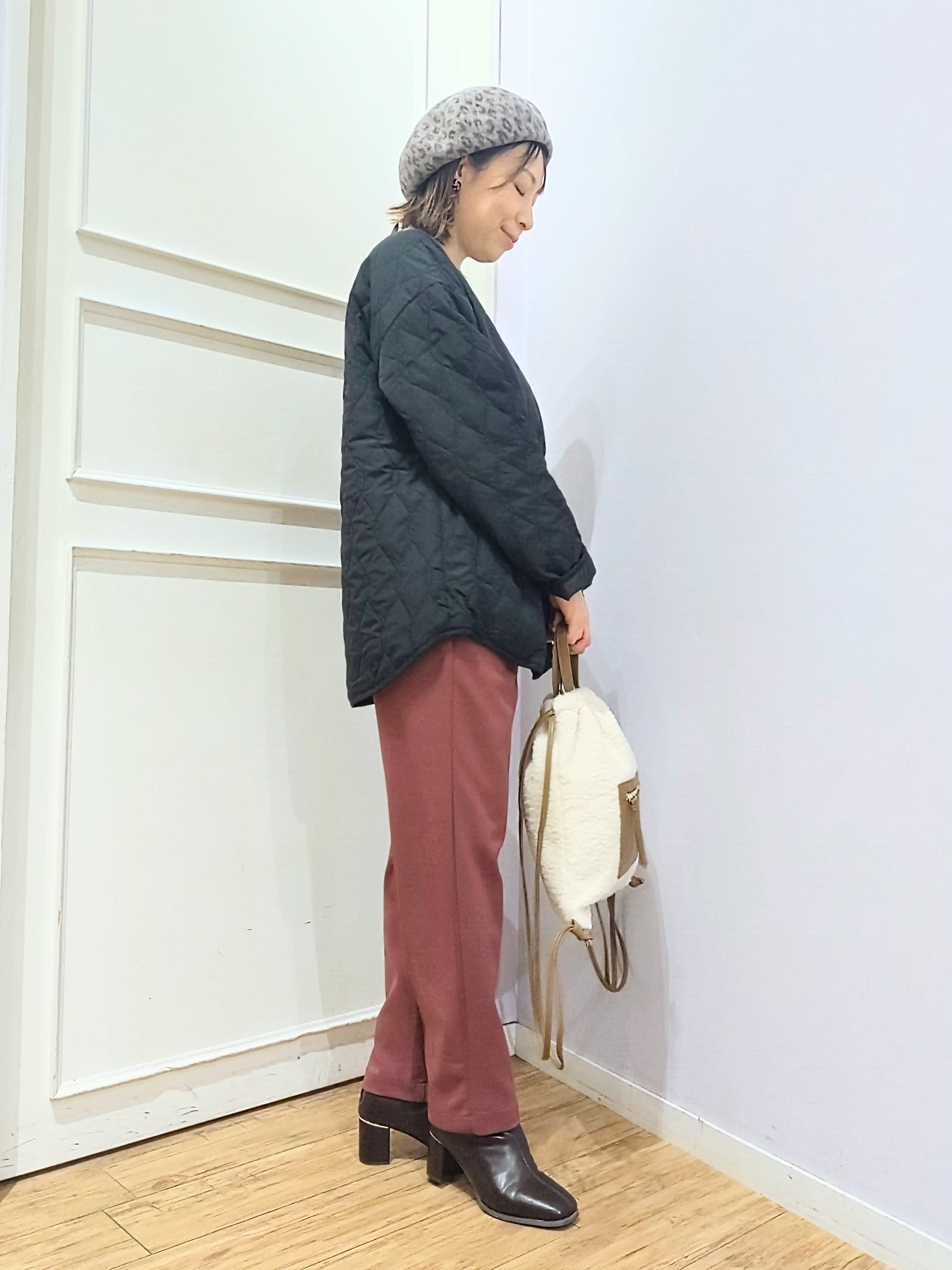 miomioさんの「SHOO･LA･RUE｜【撥水/S-LL/洗濯機可】ウエスト絞れる キルト中綿ジャケット」を使ったコーディネート