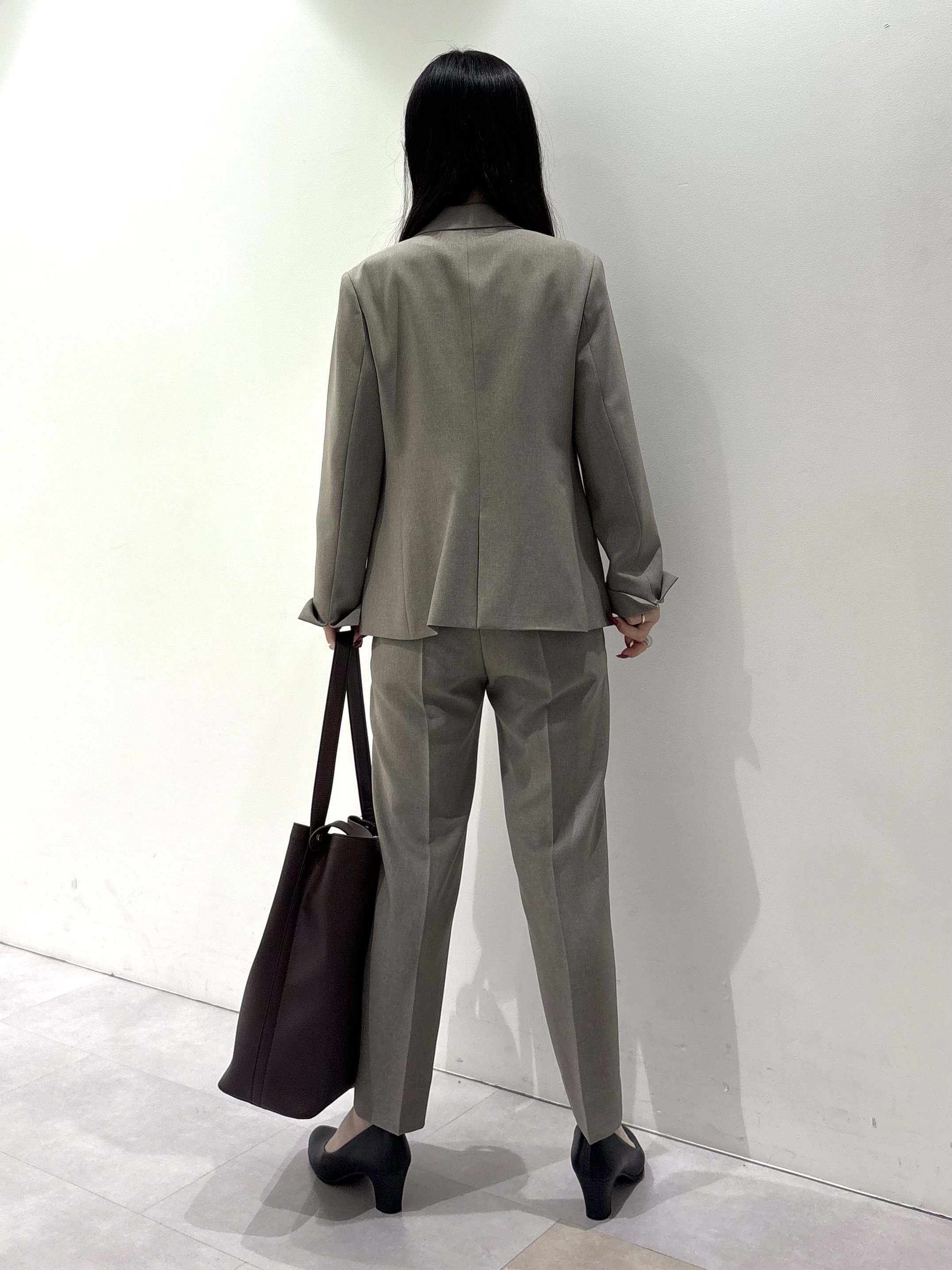 KEIKOさんの「INDIVI｜【洗える／通勤／スーツ】メランジストレッチ テーラードカラージャケット」を使ったコーディネート