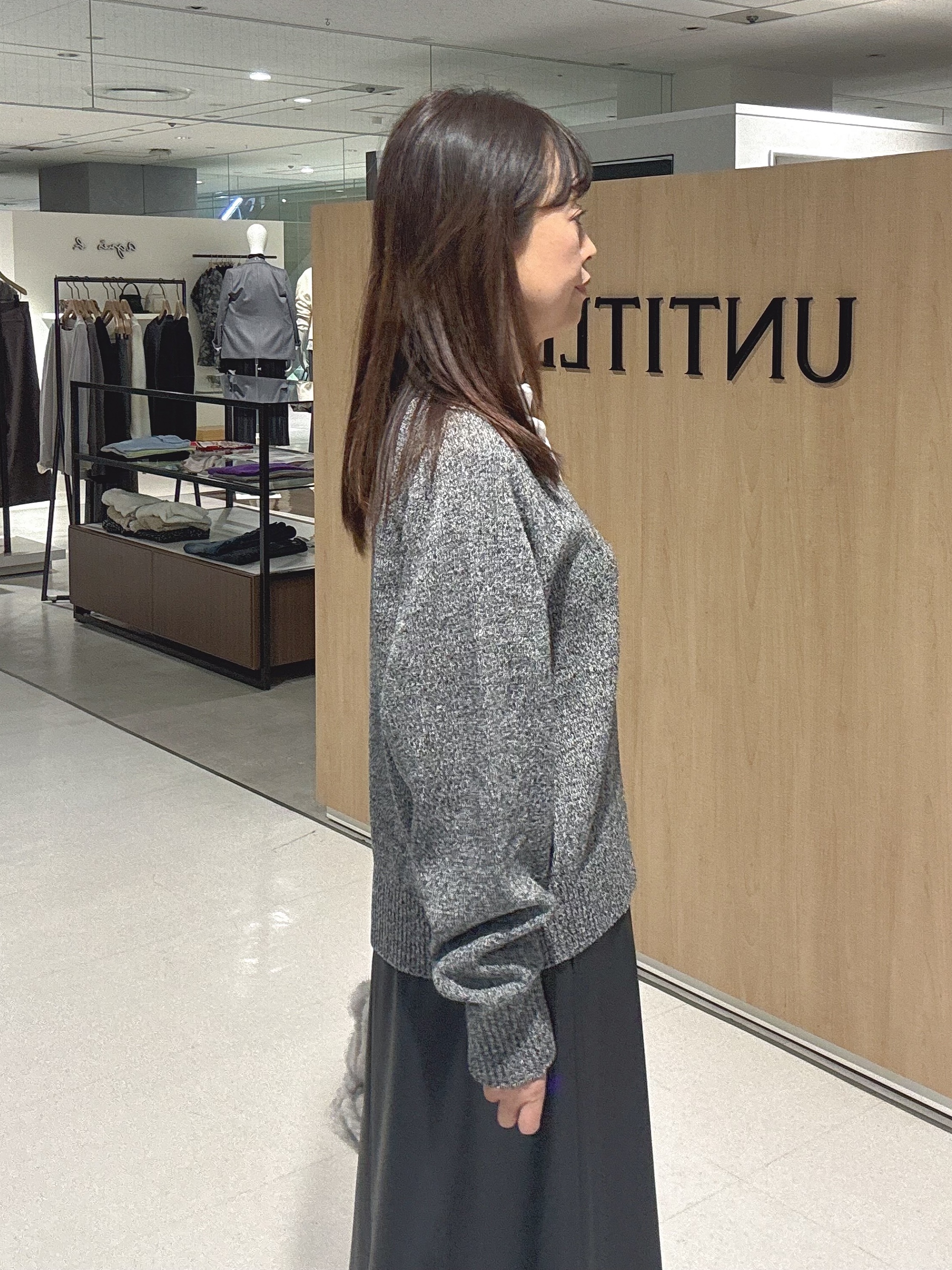 makiさんの「UNTITLED｜【店頭人気！】杢調ジップカーディガン」を使ったコーディネート