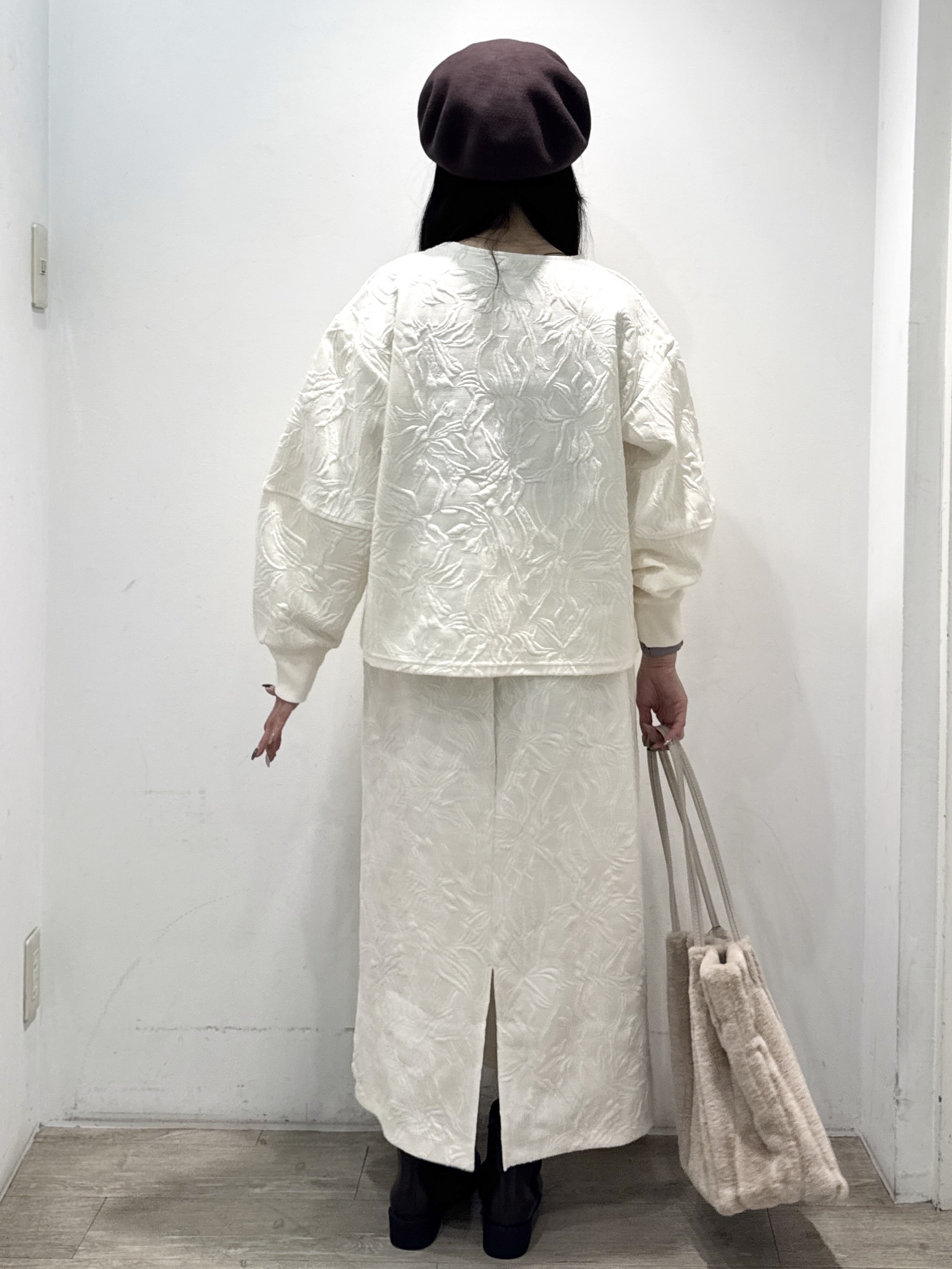 yuicciさんの「OPAQUE.CLIP｜ふくれジャカードプルオーバー／セットアップ可【洗濯機OK】」を使ったコーディネート