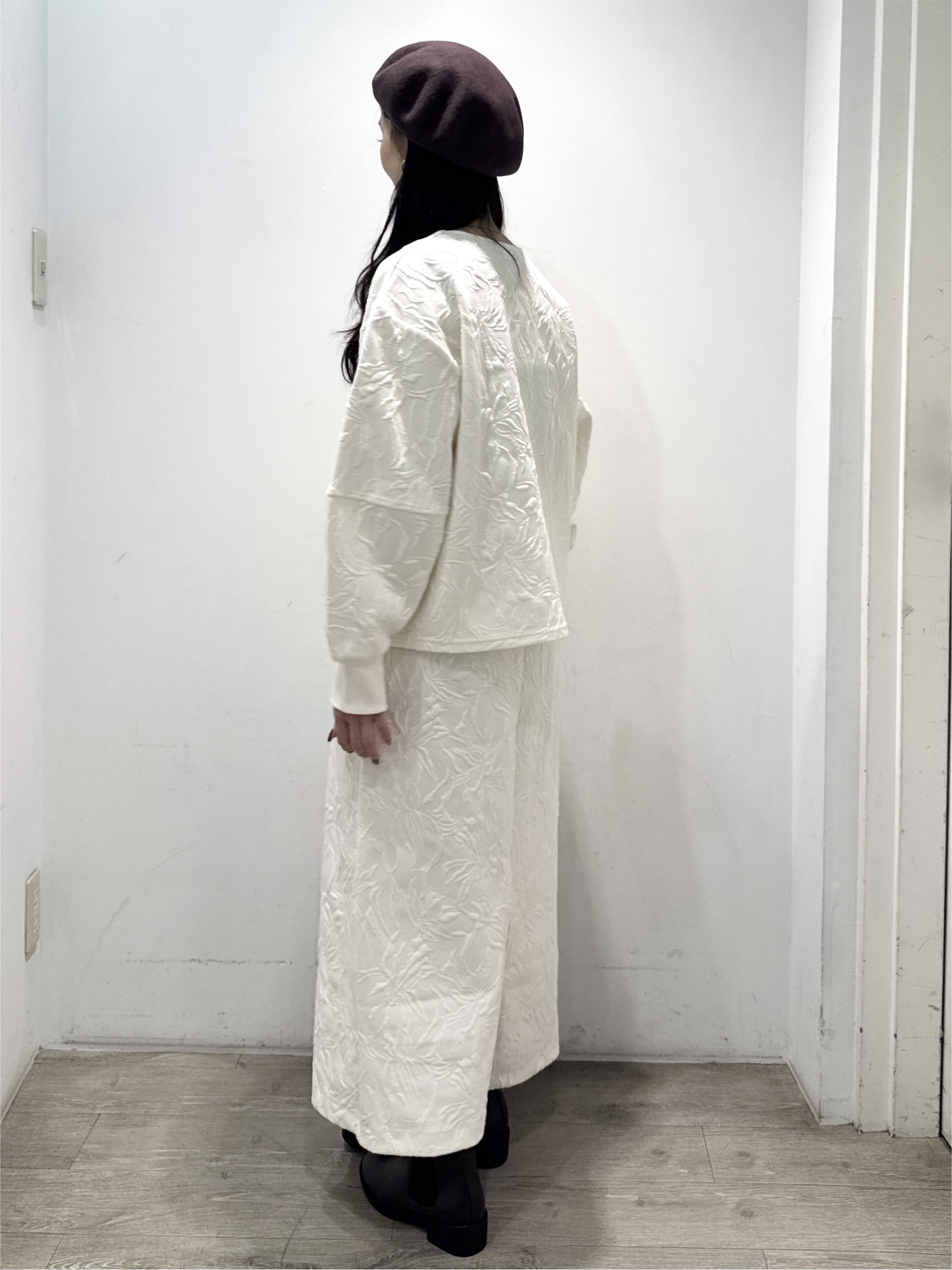 yuicciさんの「OPAQUE.CLIP｜ふくれジャカードプルオーバー／セットアップ可【洗濯機OK】」を使ったコーディネート