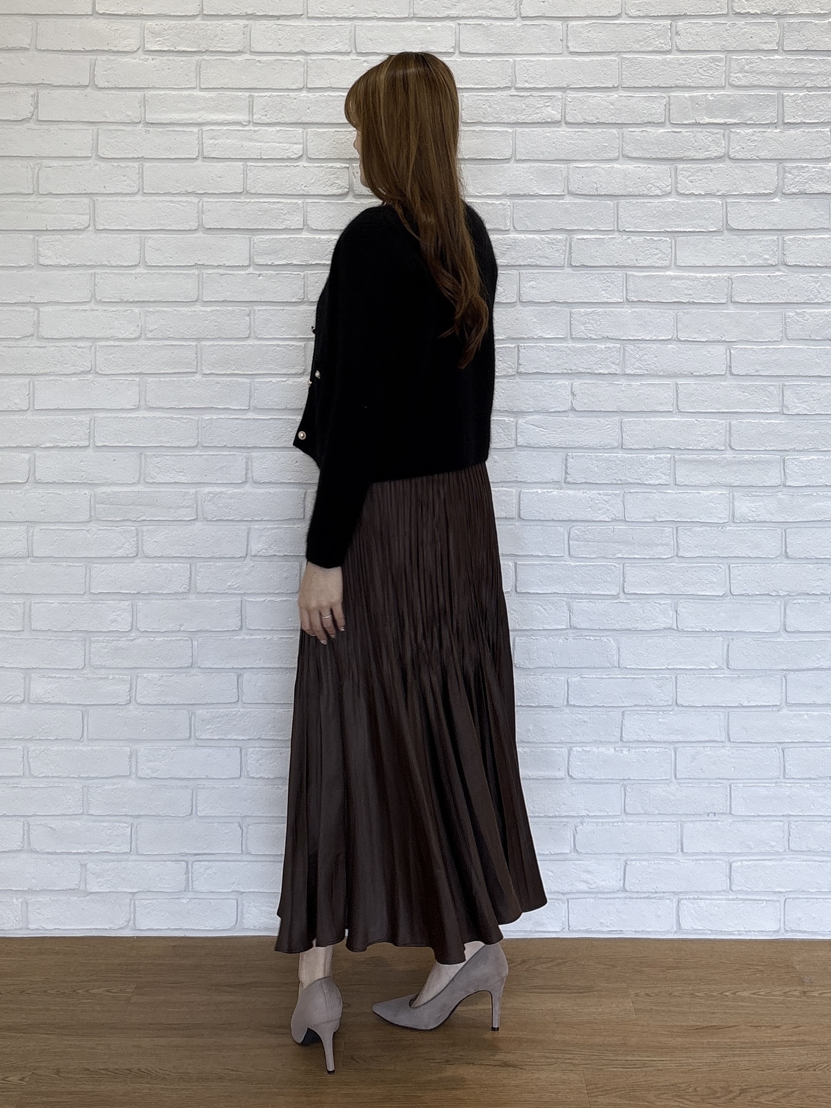 sayaさんの「COUP DE CHANCE｜【手洗い可／ラクーン混】ヘアリーカーディガン」を使ったコーディネート